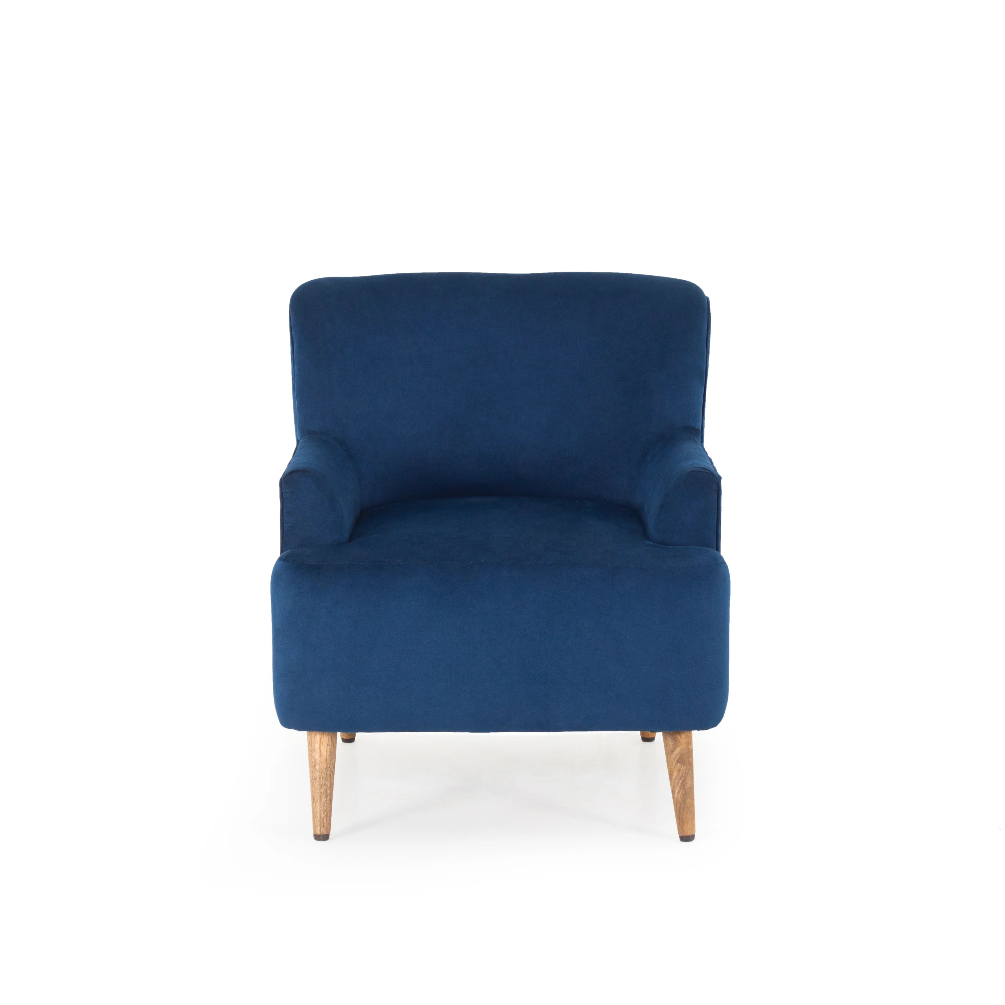 Ponny Velvet Arm Chair In Imperial Blue Colour - Febonic Living