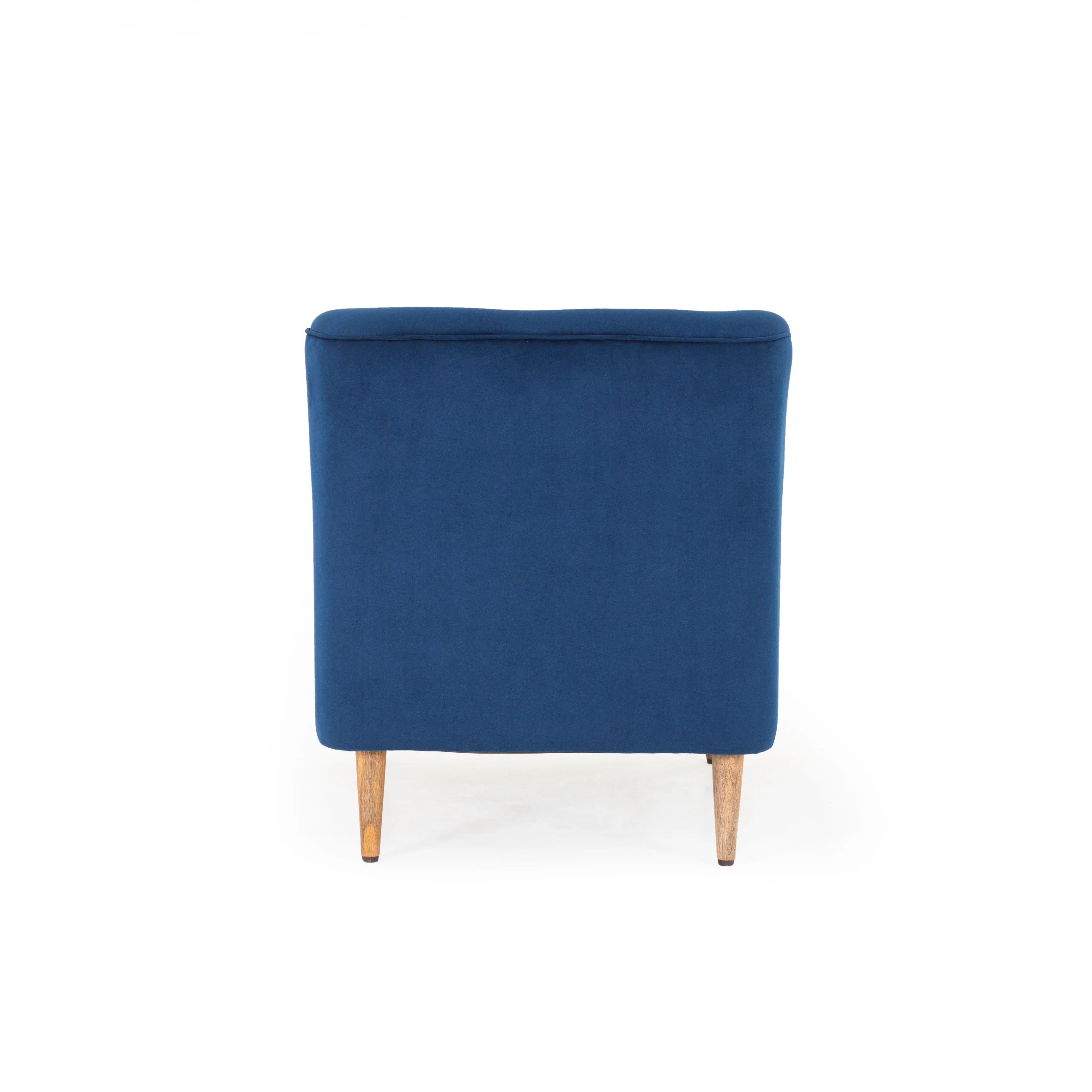 Ponny Velvet Arm Chair In Imperial Blue Colour - Febonic Living