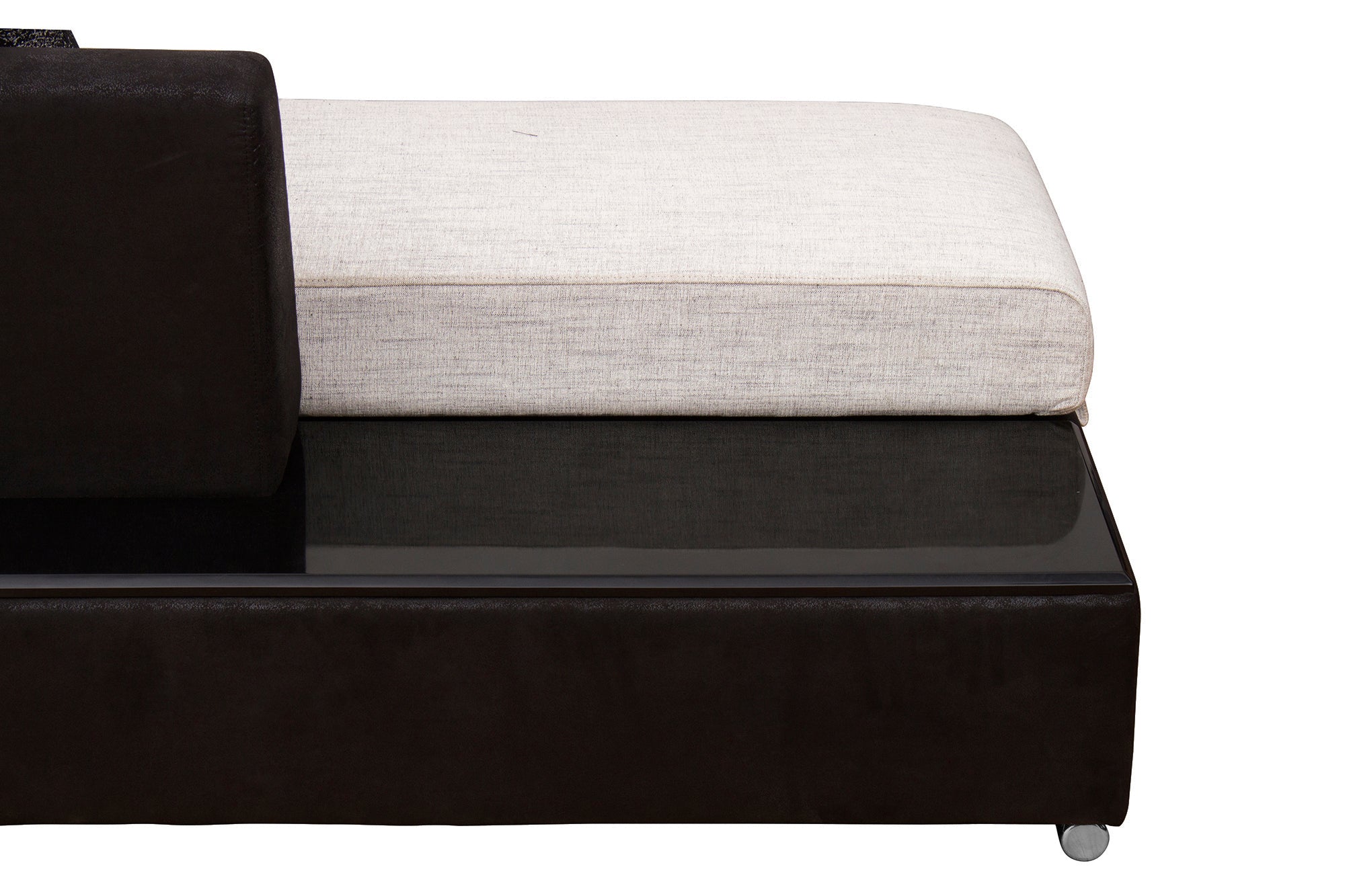 Mabel Fabric 8 Seater LHS Corner Sofa In Ivory Cream Colour - Febonic Living