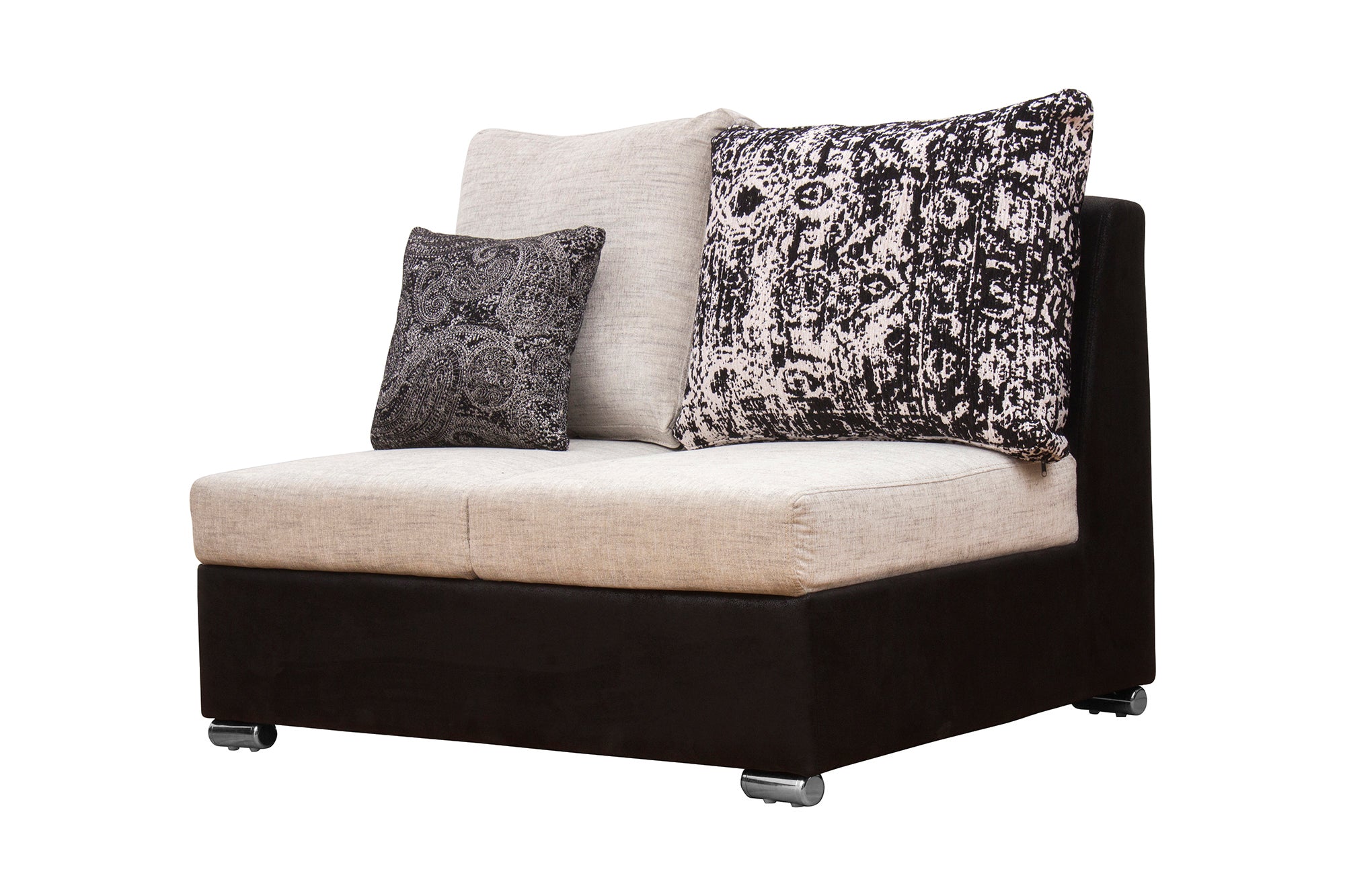 Mabel Fabric 8 Seater LHS Corner Sofa In Ivory Cream Colour - Febonic Living