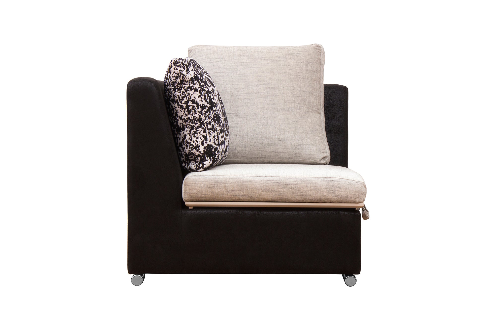 Mabel Fabric 8 Seater LHS Corner Sofa In Ivory Cream Colour - Febonic Living