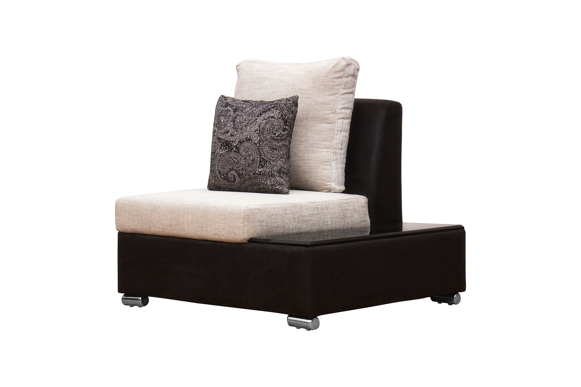 Mabel Fabric 8 Seater LHS Corner Sofa In Ivory Cream Colour - Febonic Living