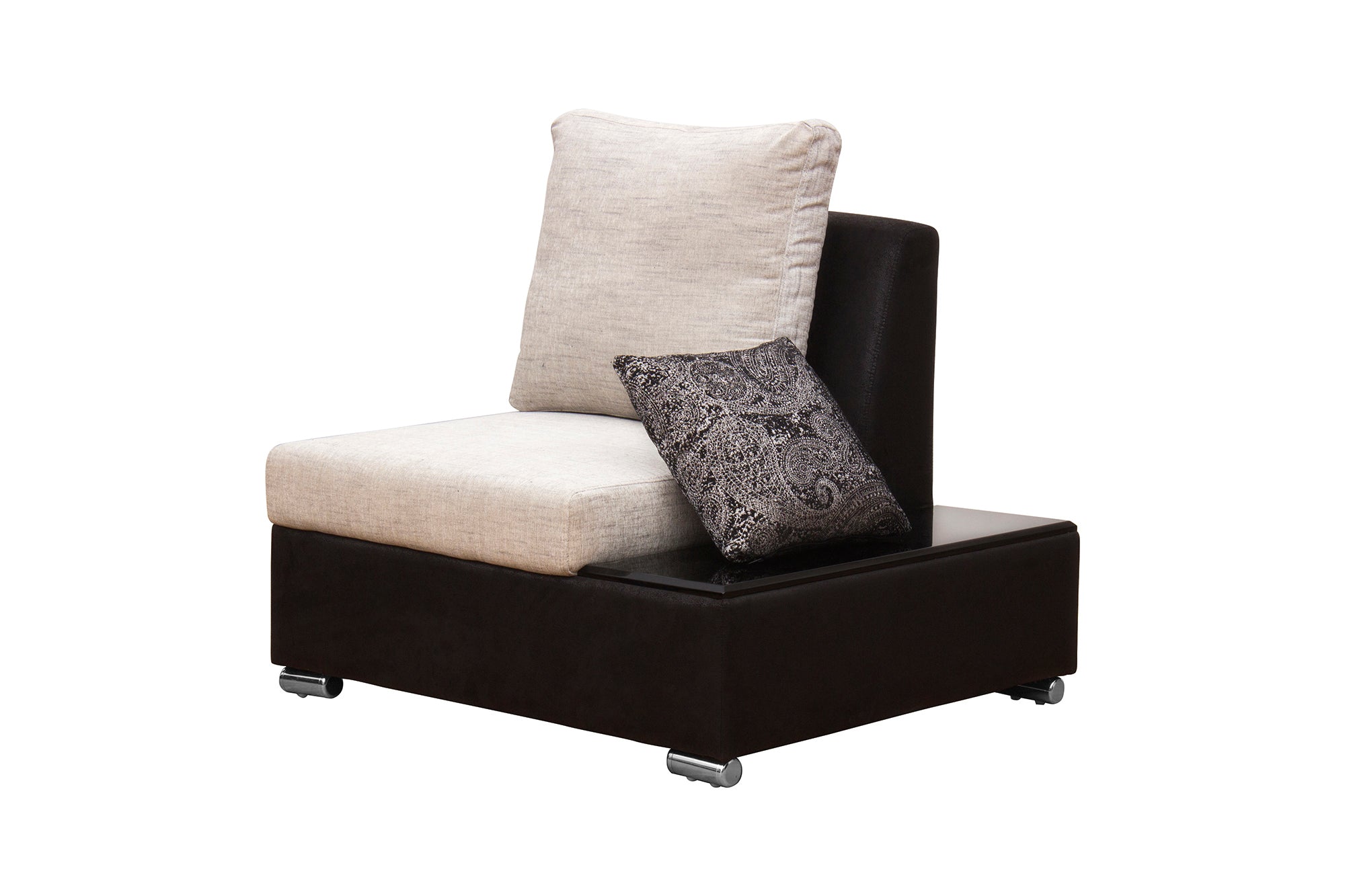 Mabel Fabric 8 Seater LHS Corner Sofa In Ivory Cream Colour - Febonic Living