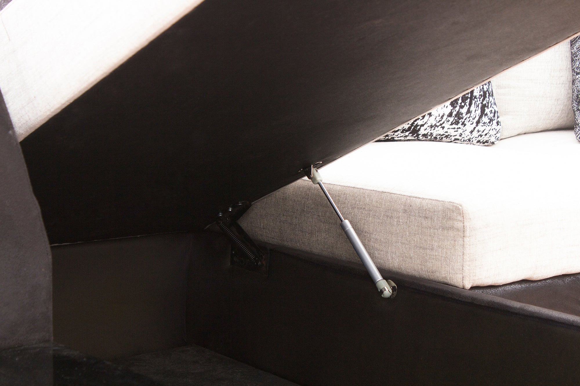 Mabel Fabric 8 Seater LHS Corner Sofa In Ivory Cream Colour - Febonic Living