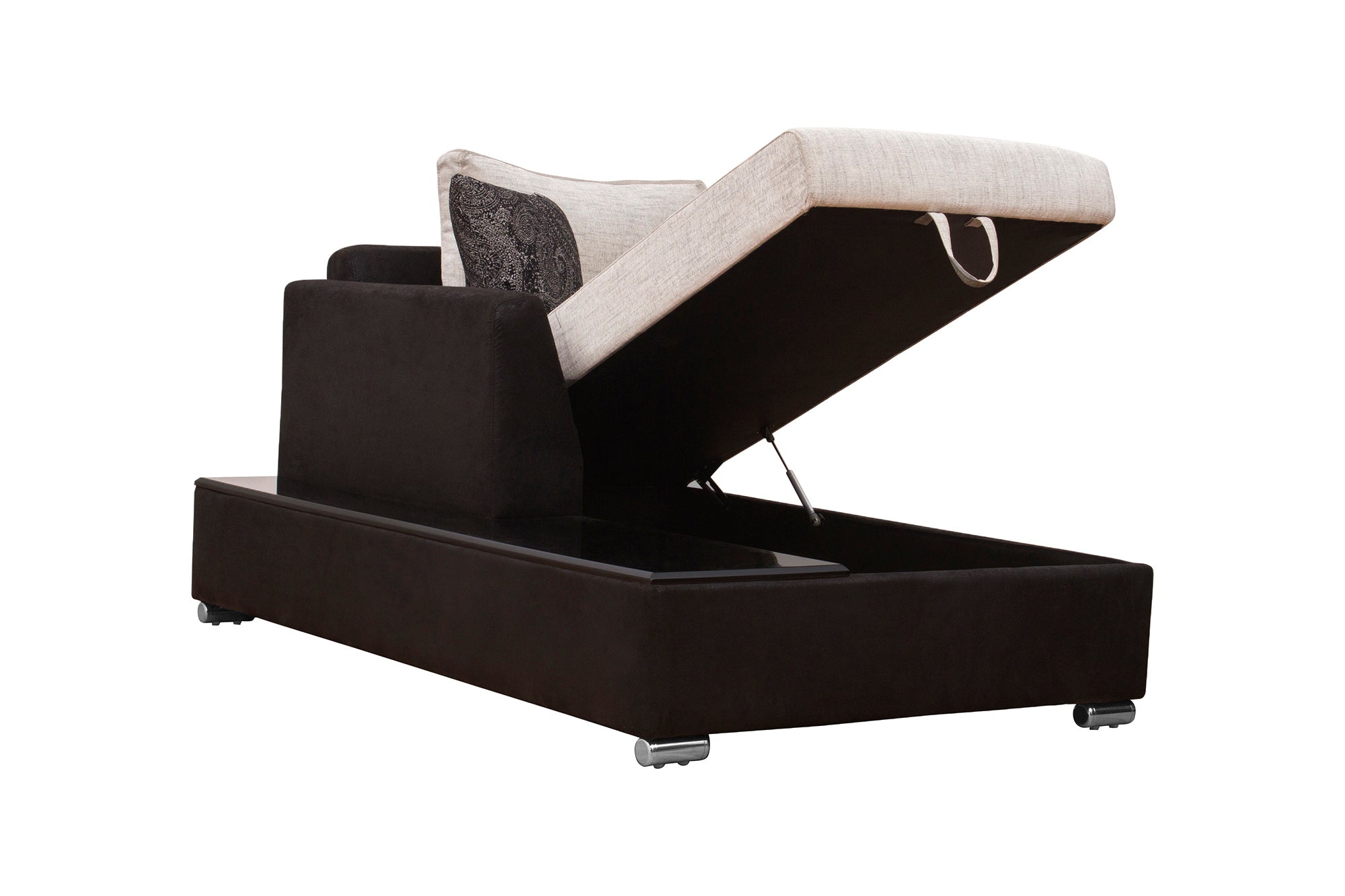 Mabel Fabric 8 Seater LHS Corner Sofa In Ivory Cream Colour - Febonic Living