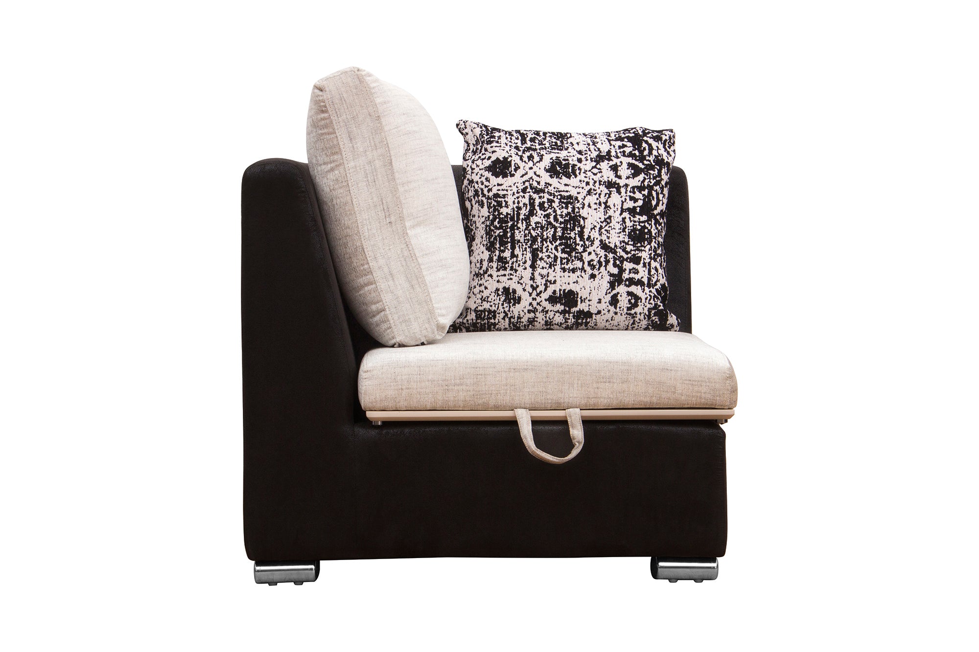 Mabel Fabric 8 Seater RHS Corner Sofa In Ivory Cream Colour - Febonic Living