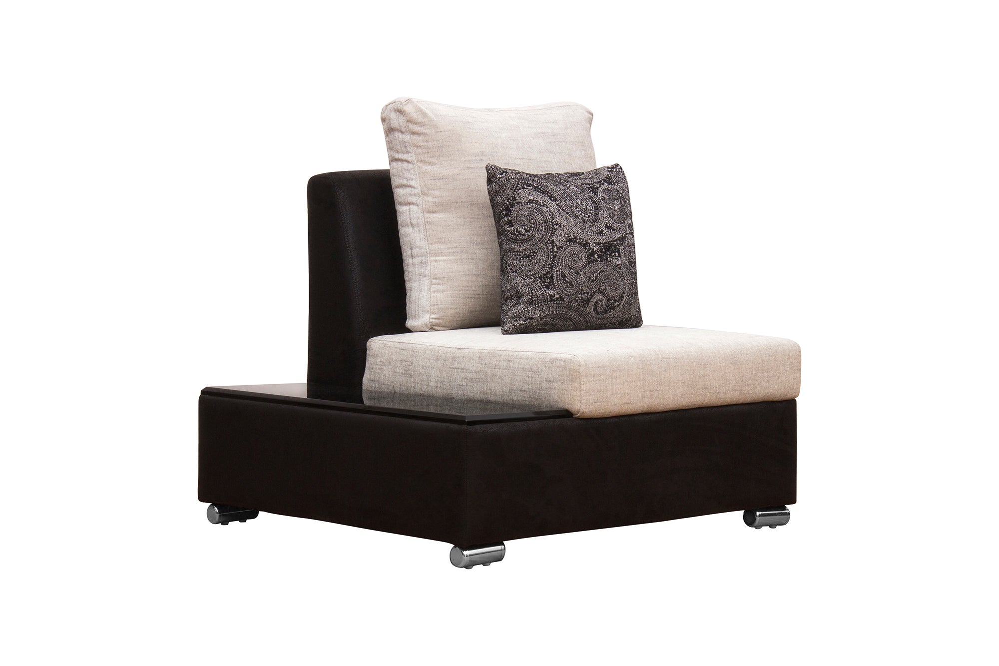 Mabel Fabric 8 Seater RHS Corner Sofa In Ivory Cream Colour - Febonic Living