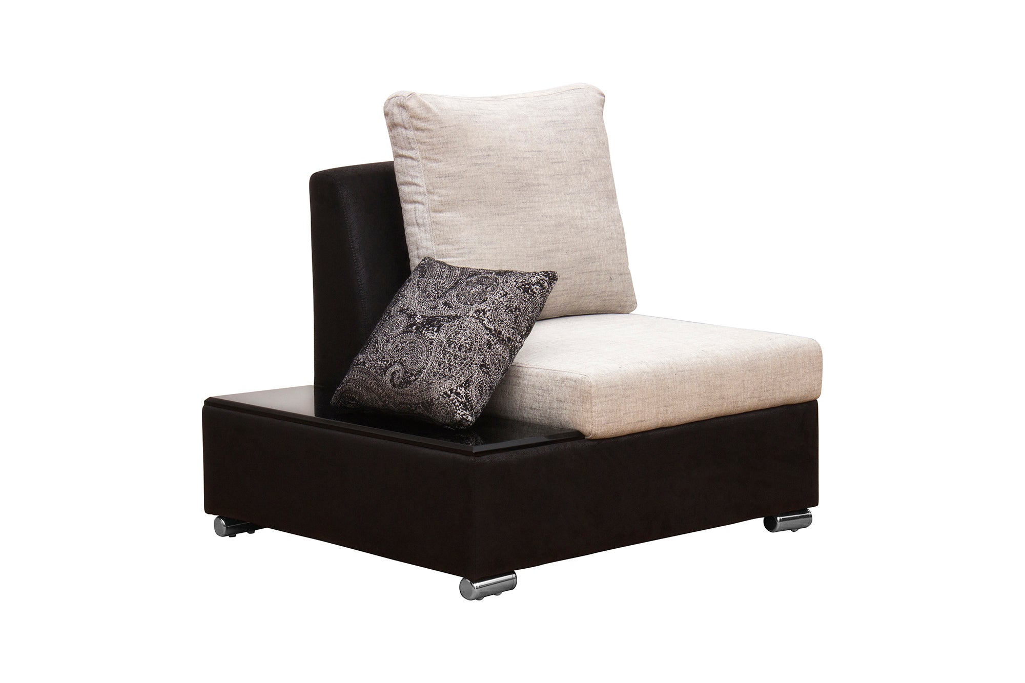 Mabel Fabric 8 Seater RHS Corner Sofa In Ivory Cream Colour - Febonic Living