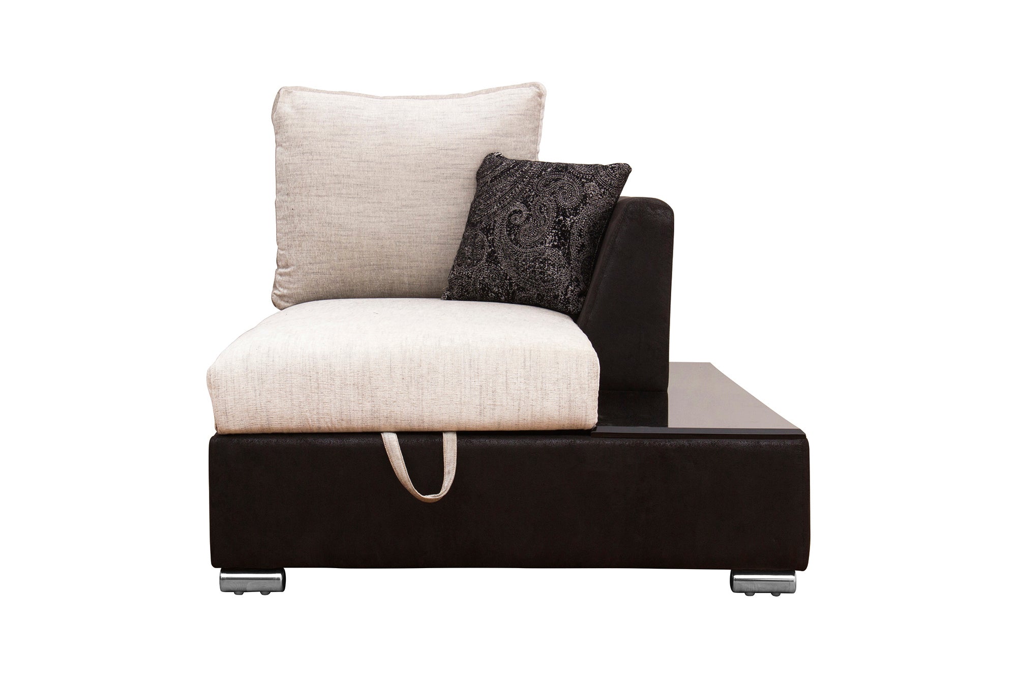 Mabel Fabric 8 Seater RHS Corner Sofa In Ivory Cream Colour - Febonic Living