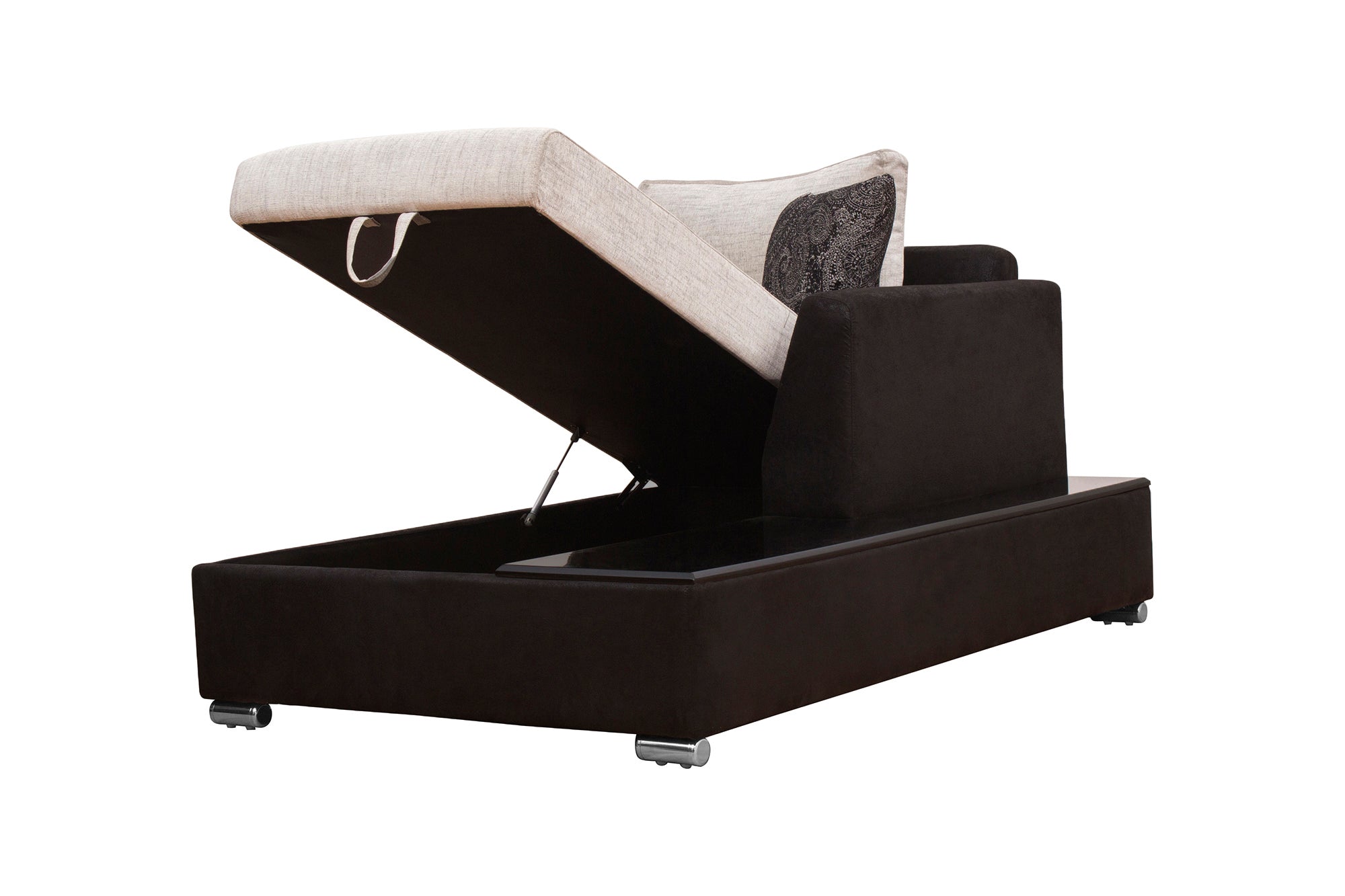 Mabel Fabric 8 Seater RHS Corner Sofa In Ivory Cream Colour - Febonic Living