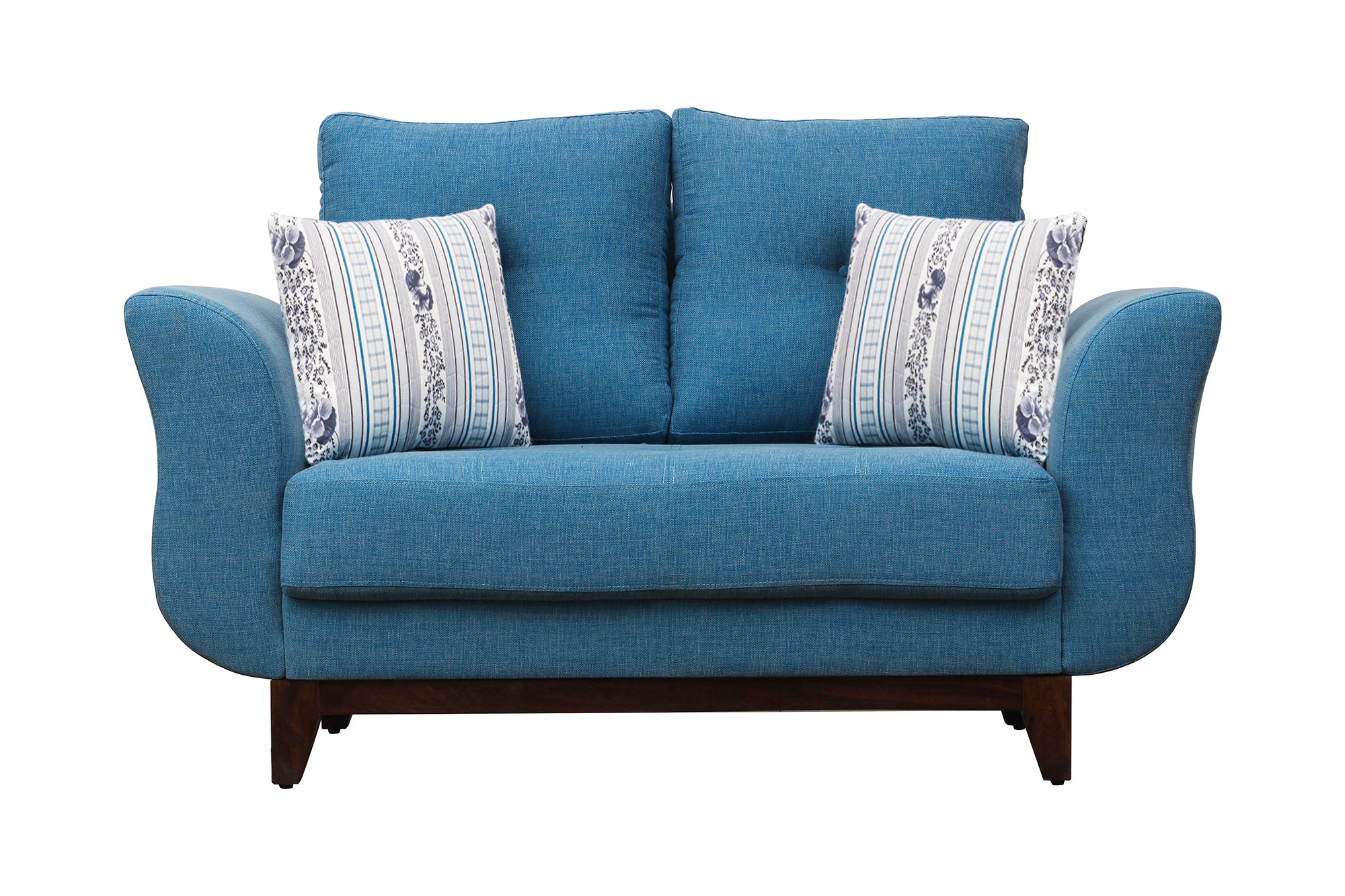 Bola Fabric 2 Seater Sofa In Denim Blue Colour