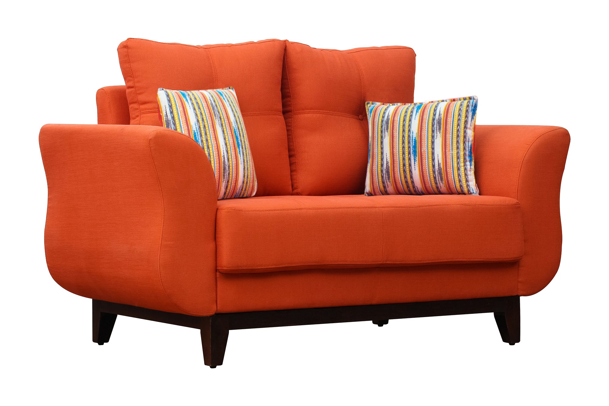 Bola Fabric 2 Seater Sofa In Dark Colour Colour - Febonic Living