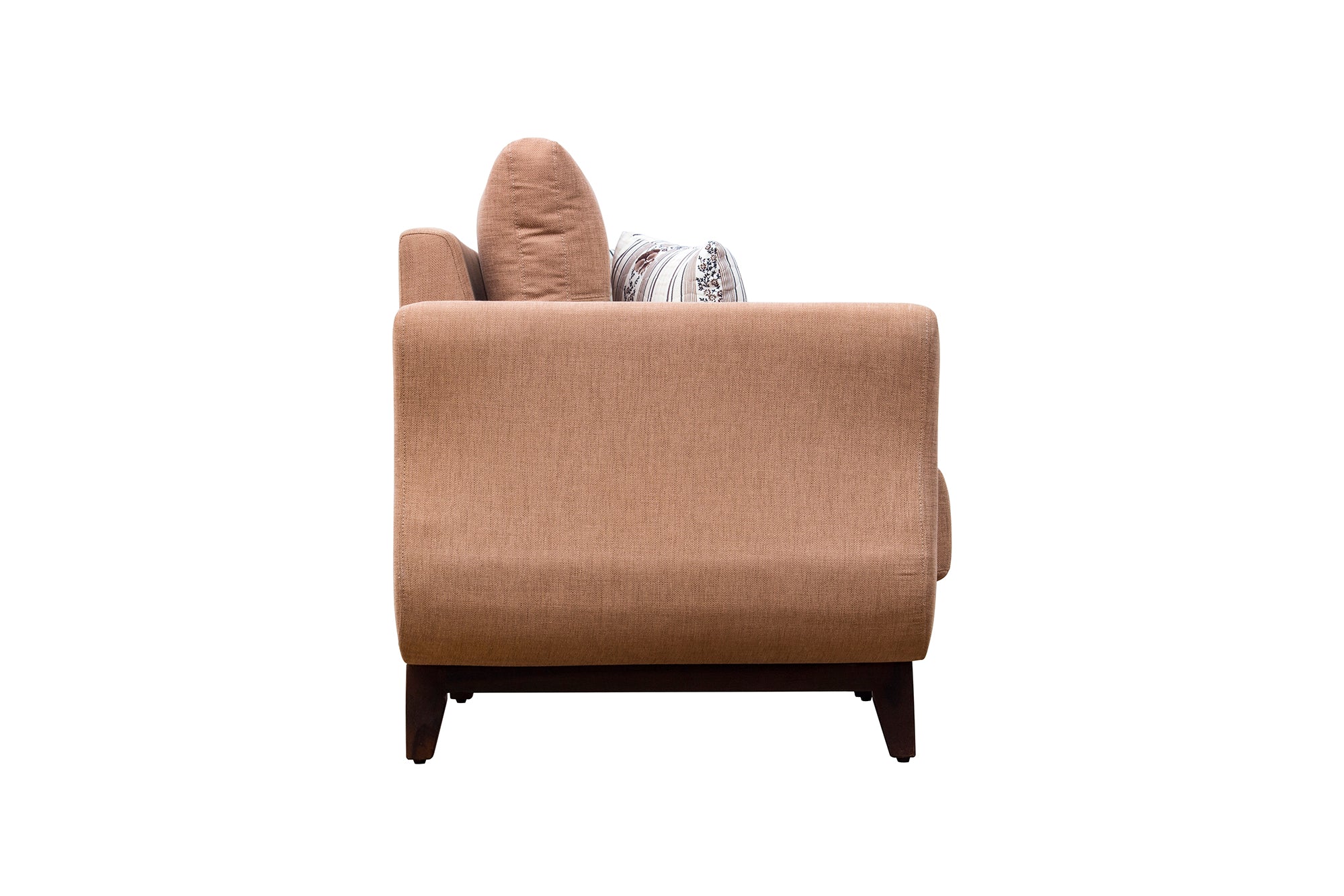 Bola Fabric 3 Seater Sofa In Caspa Brown Colour