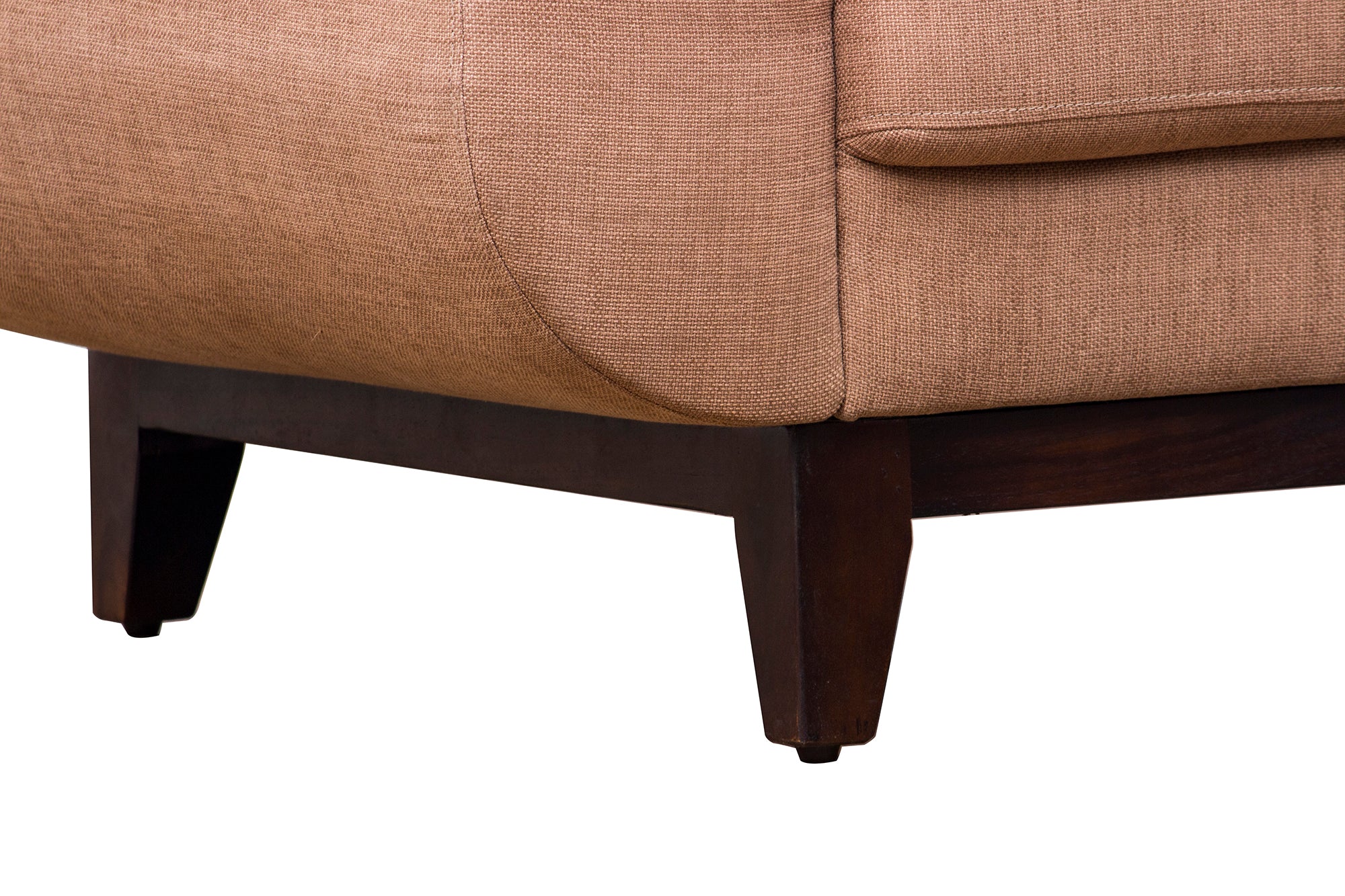 Bola Fabric 3 Seater Sofa In Caspa Brown Colour