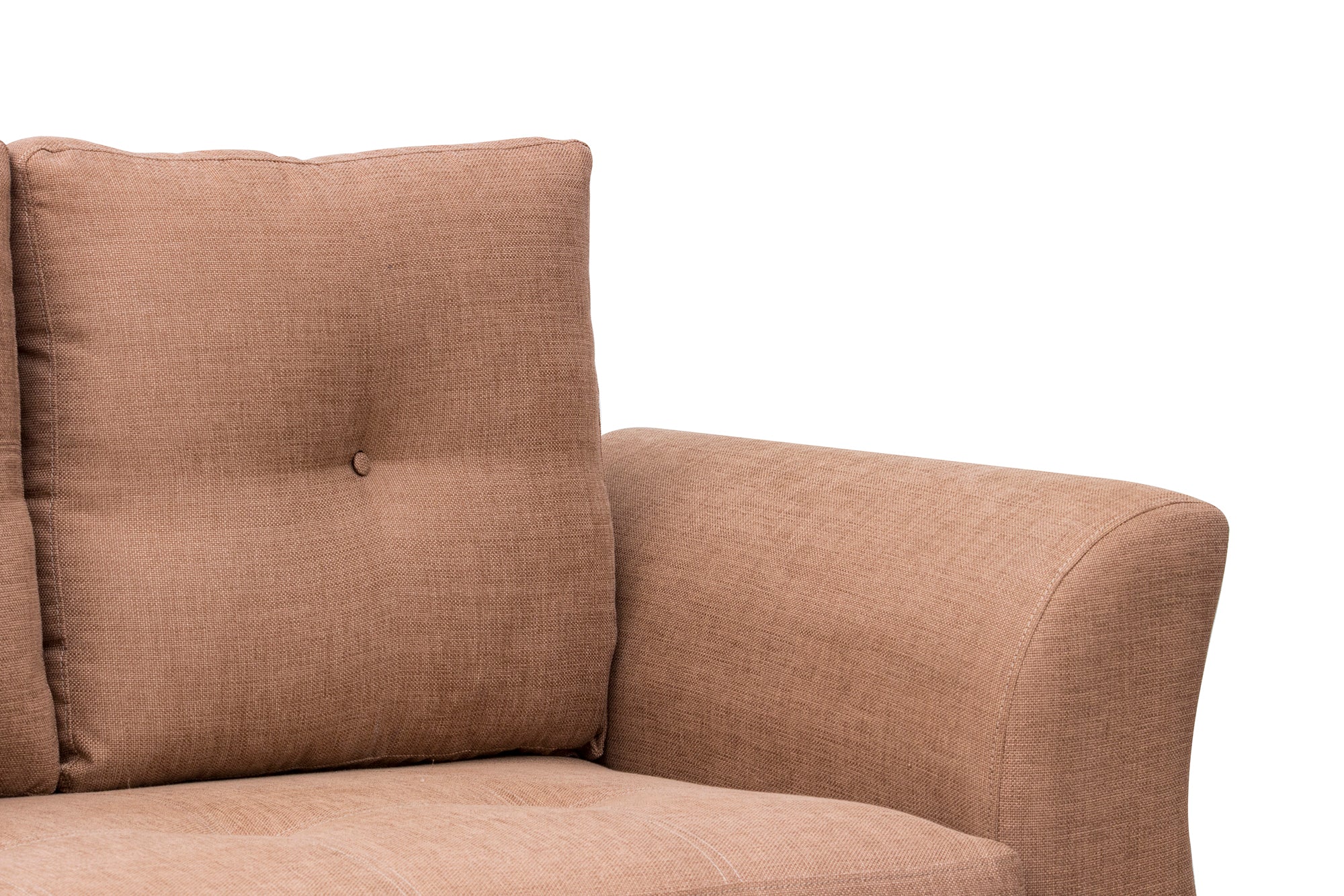 Bola Fabric 3 Seater Sofa In Caspa Brown Colour