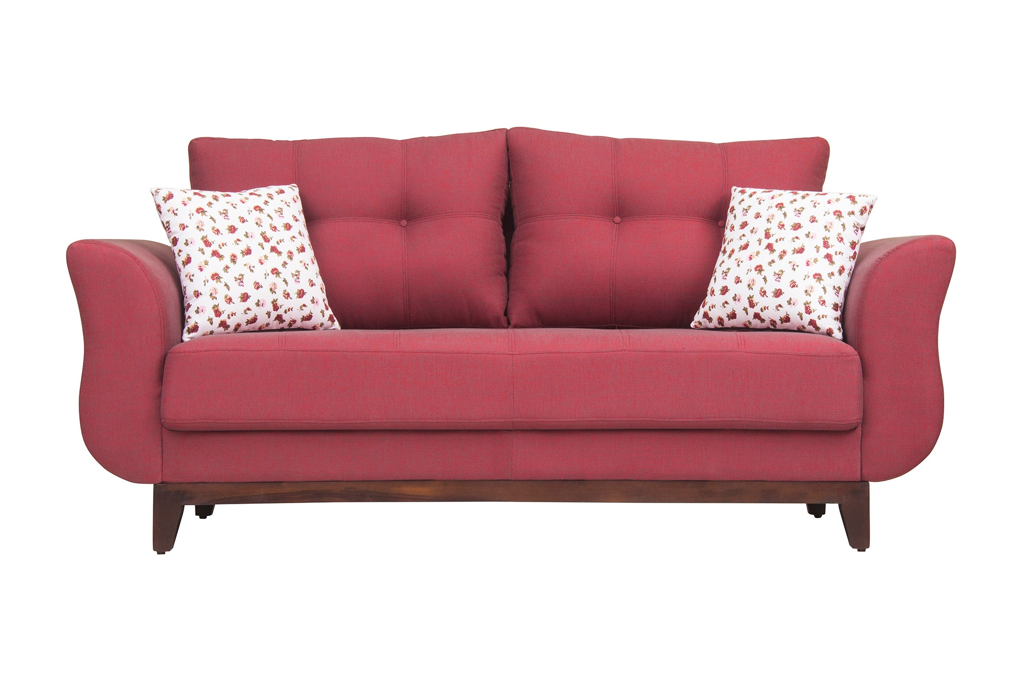 Bola Fabric 3 Seater Sofa In Blaze Red Colour - Febonic Living