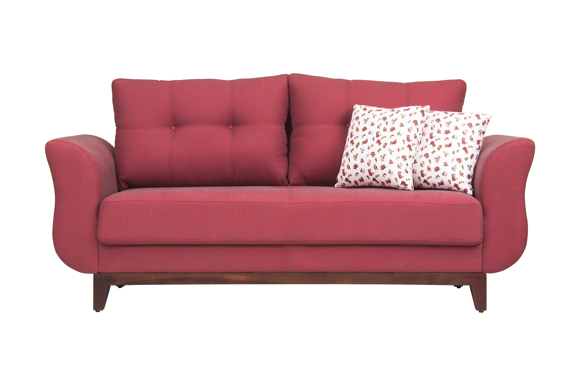 Bola Fabric 3 Seater Sofa In Blaze Red Colour - Febonic Living