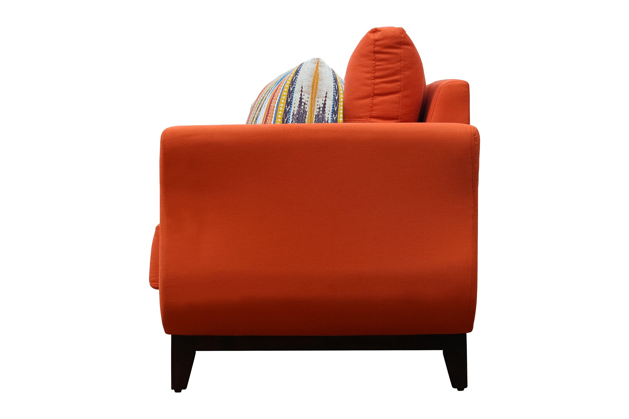 Bola Fabric 3 Seater Sofa In Dark Orange Colour