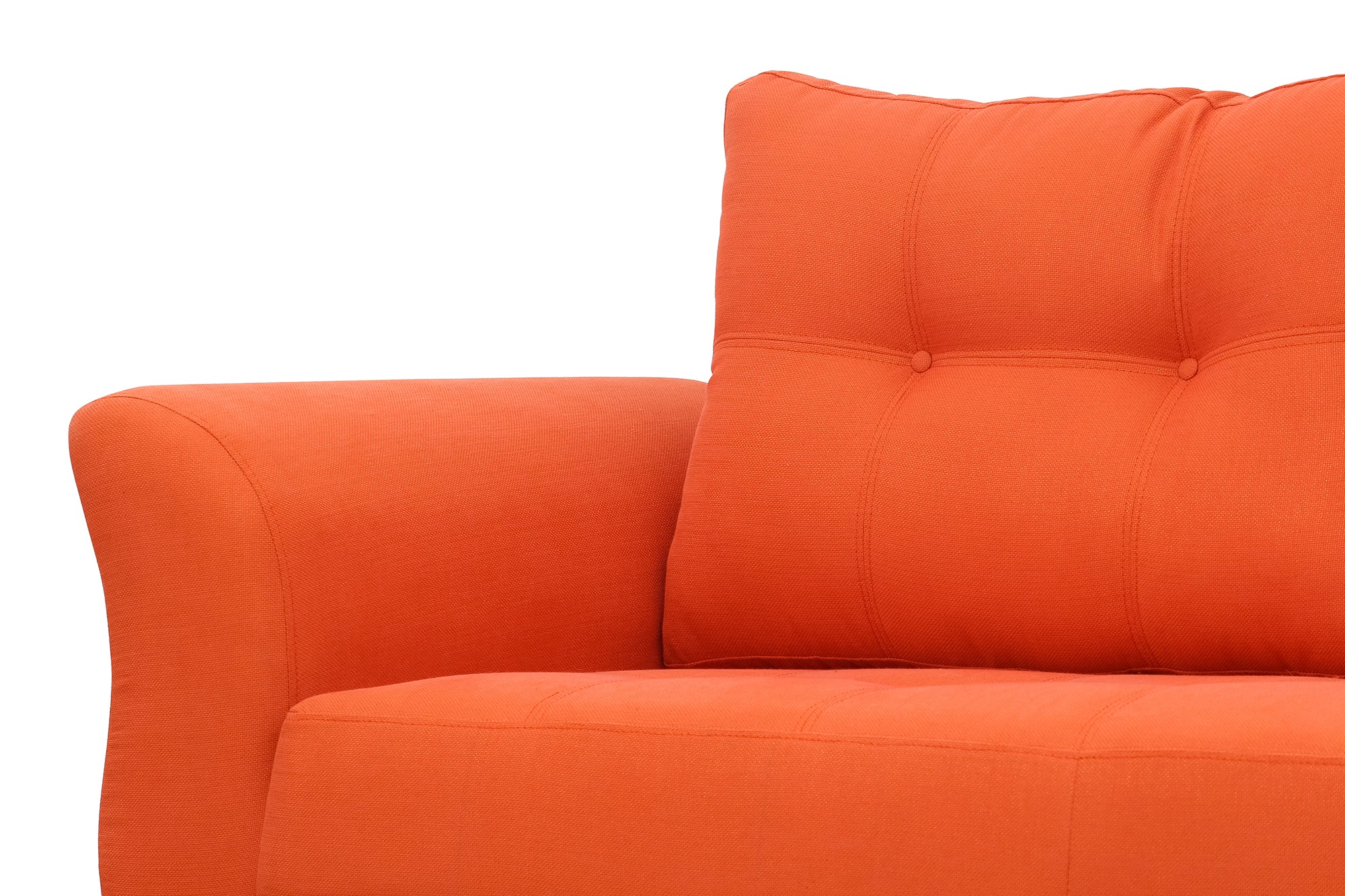 Bola Fabric 3 Seater Sofa In Dark Orange Colour