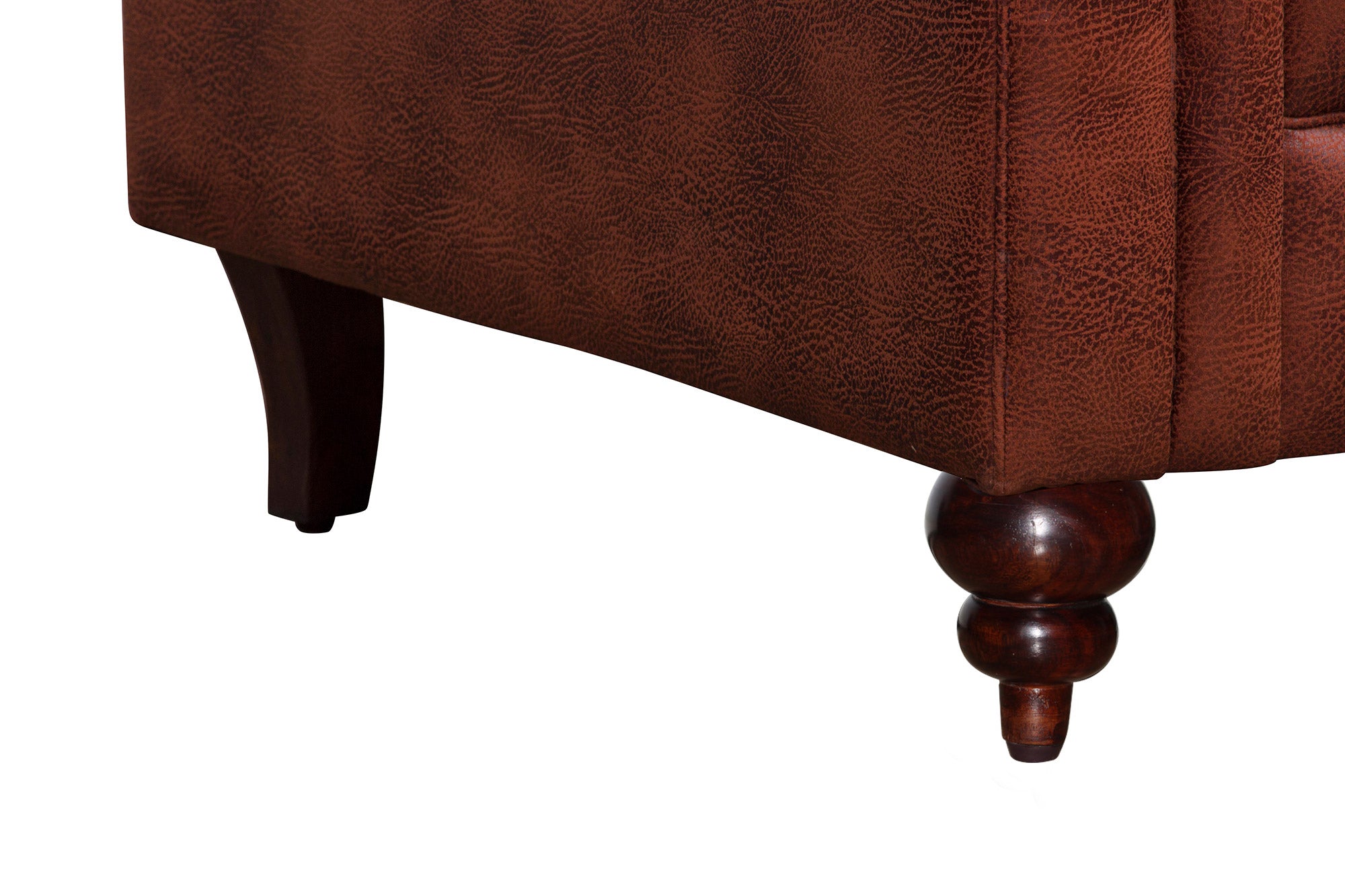 Fardy Leatherette 1 Seater Sofa In Red Maroon Colour - Febonic Living