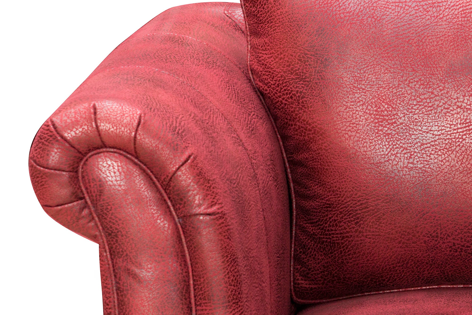 Fardy Leatherette 1 Seater Sofa In Gina Red Colour - Febonic Living