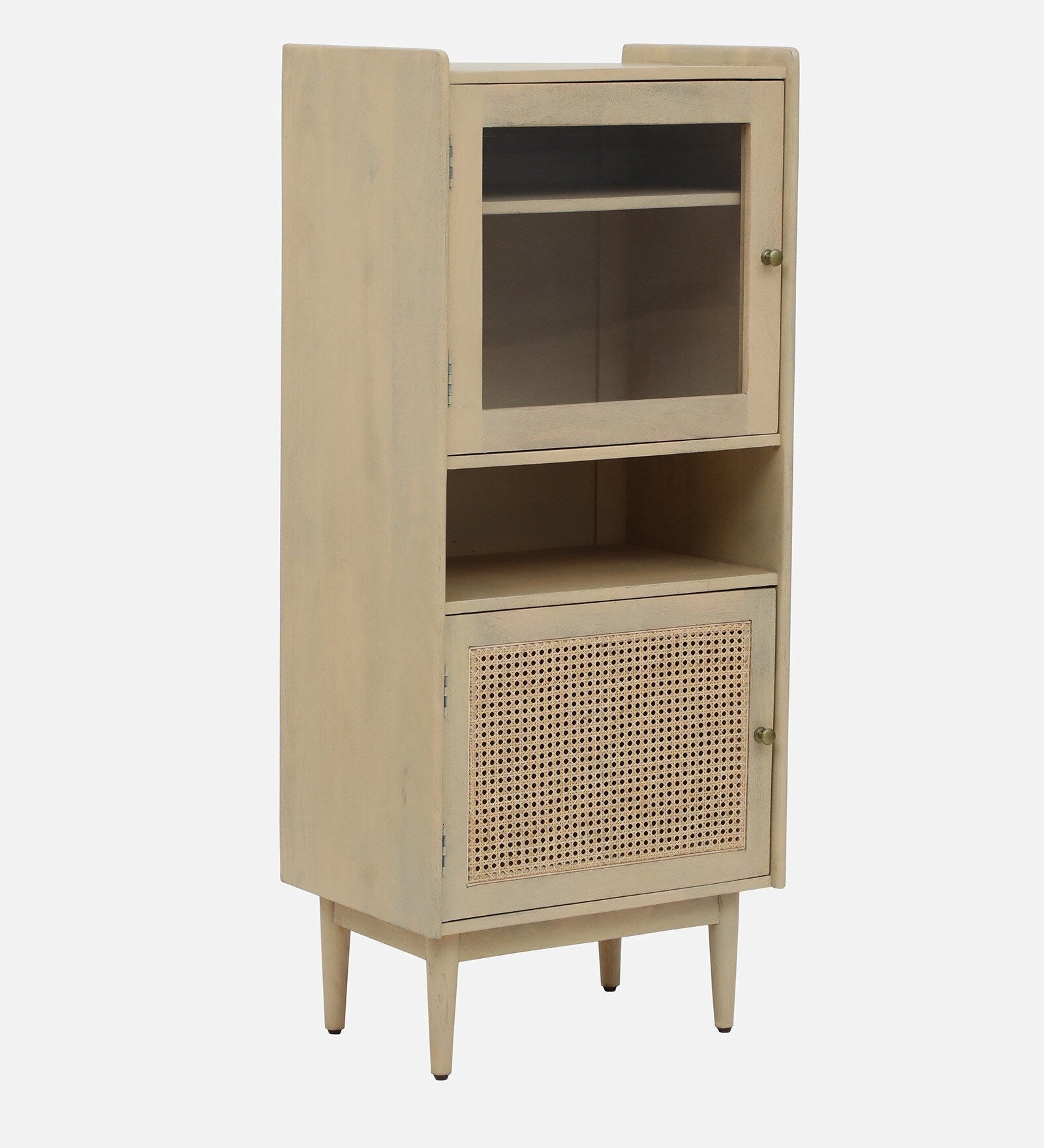 Mainz Solid Wood Book Case In Gold Wash Finish - Febonic Living