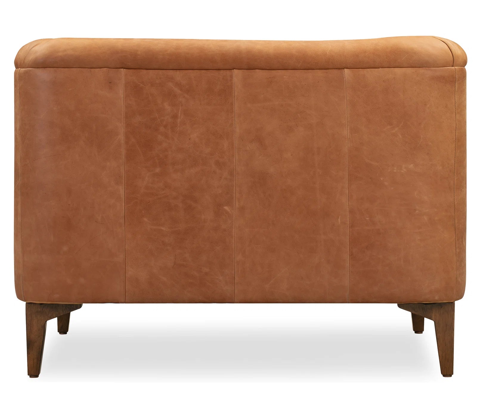 Fappy Leatherette 1 Seater Sofa In Cinnamon Brown Colour - Febonic Living