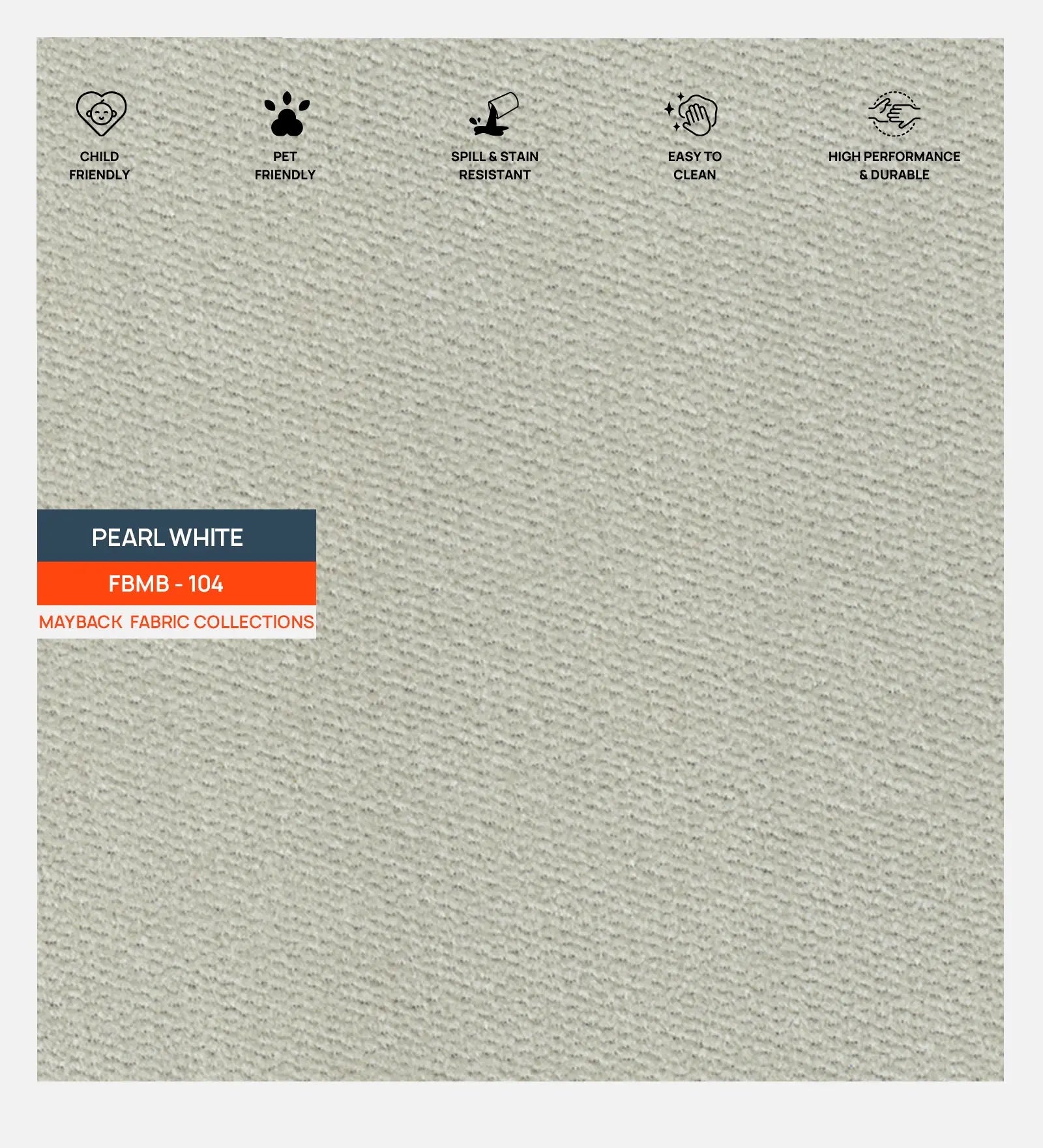 Zibby Fabric 1 Seater Sofa In Pearl White Colour Febonic Living