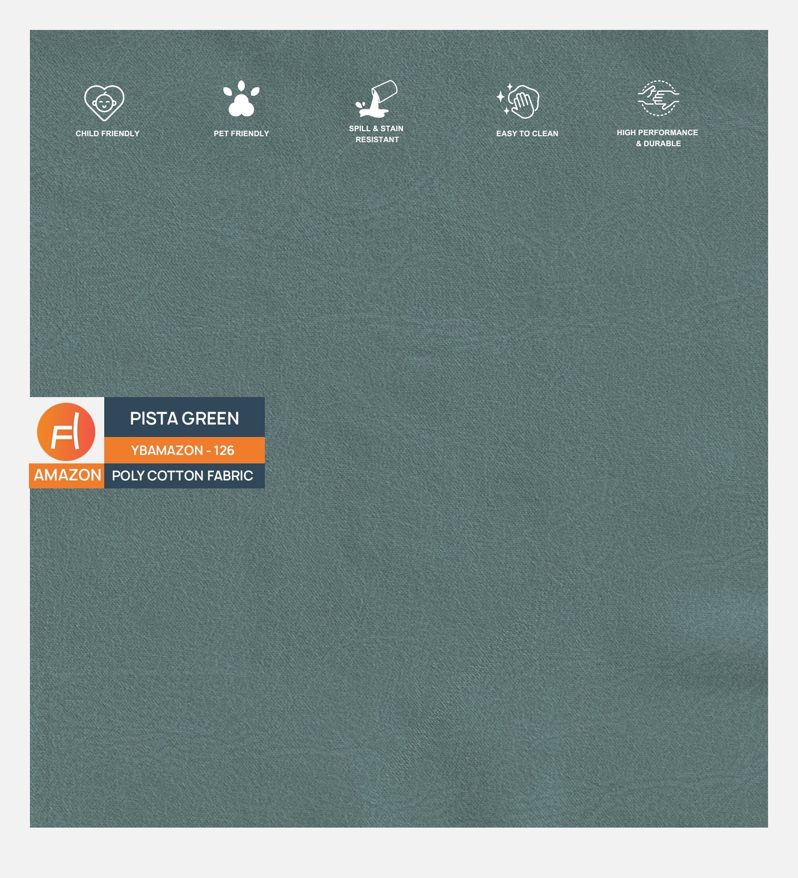 Woody Fabric 1 Seater Sofa In Pista Green Colour - Febonic Living