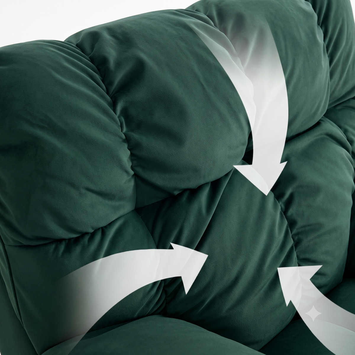 Pluff 1 Seater Fabric Motorized Recliner - Forest Green