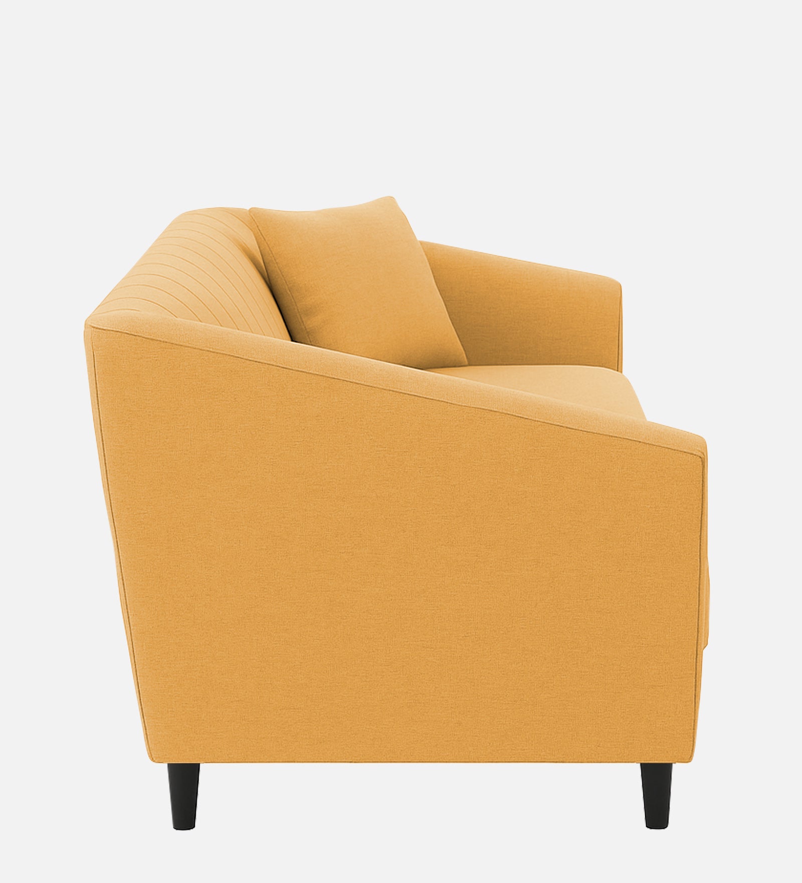 Polon Fabric 1 Seater Sofa In Corn Yellow Colour