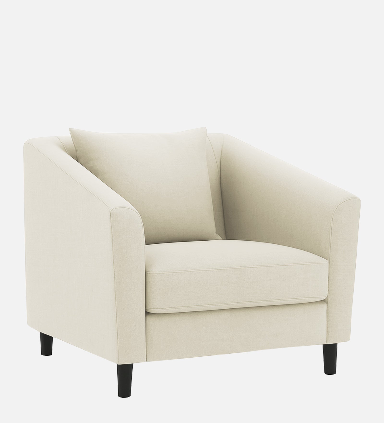 Polon Fabric 1 Seater Sofa In Maple Cream Colour