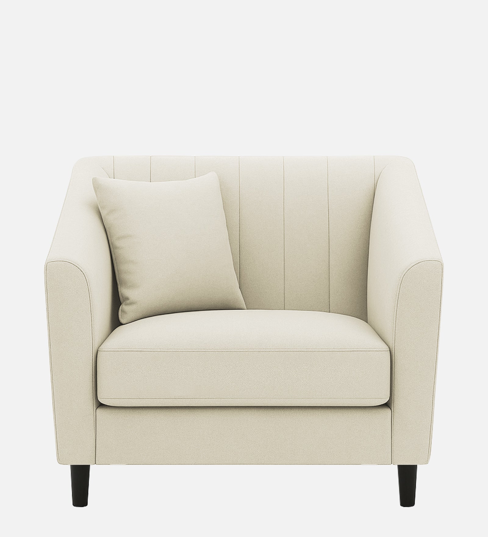 Polon Fabric 1 Seater Sofa In Maple Cream Colour