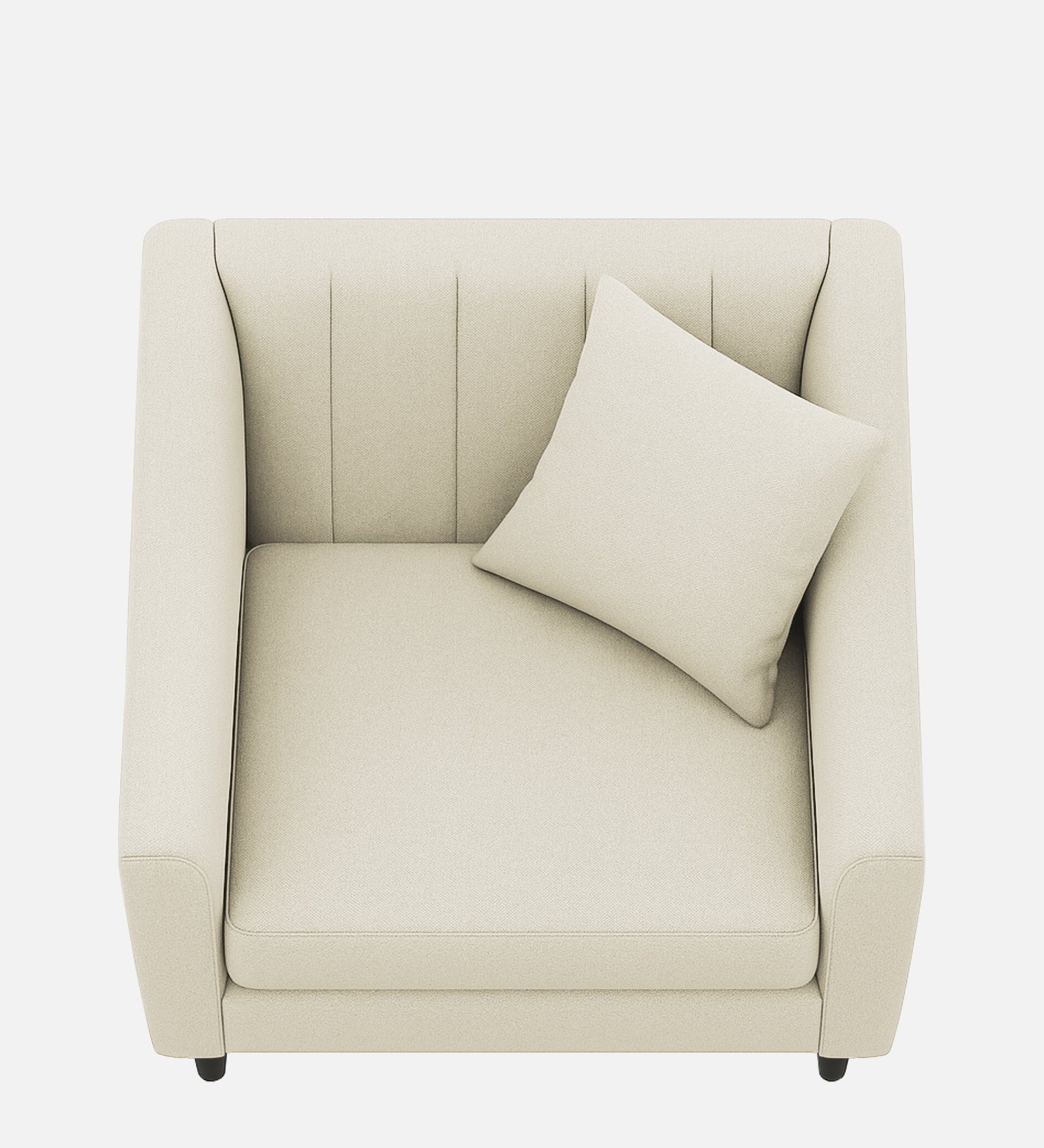 Polon Fabric 1 Seater Sofa In Maple Cream Colour