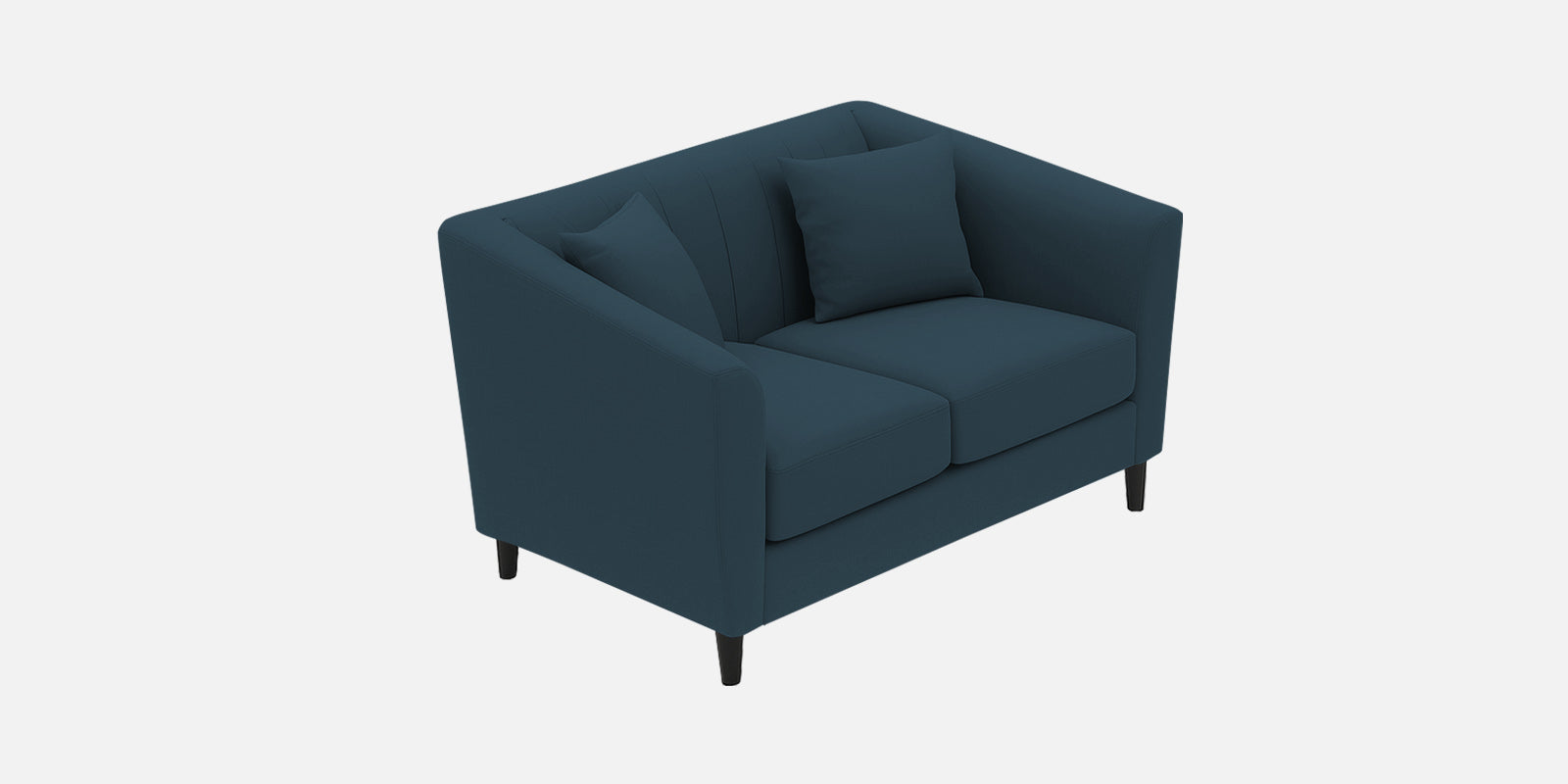 Polon Fabric 2 Seater Sofa In Cool Blue Colour