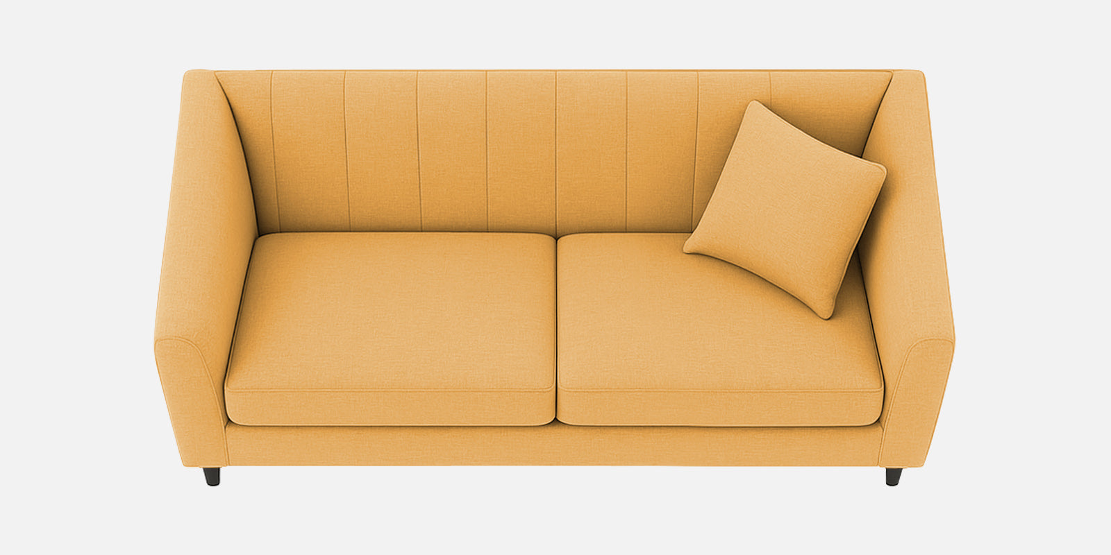 Polon Fabric 2 Seater Sofa In Corn Yellow Colour