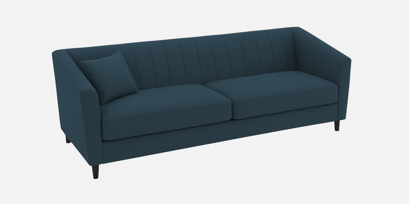 Polon Fabric 3 Seater Sofa In Cool Blue Colour