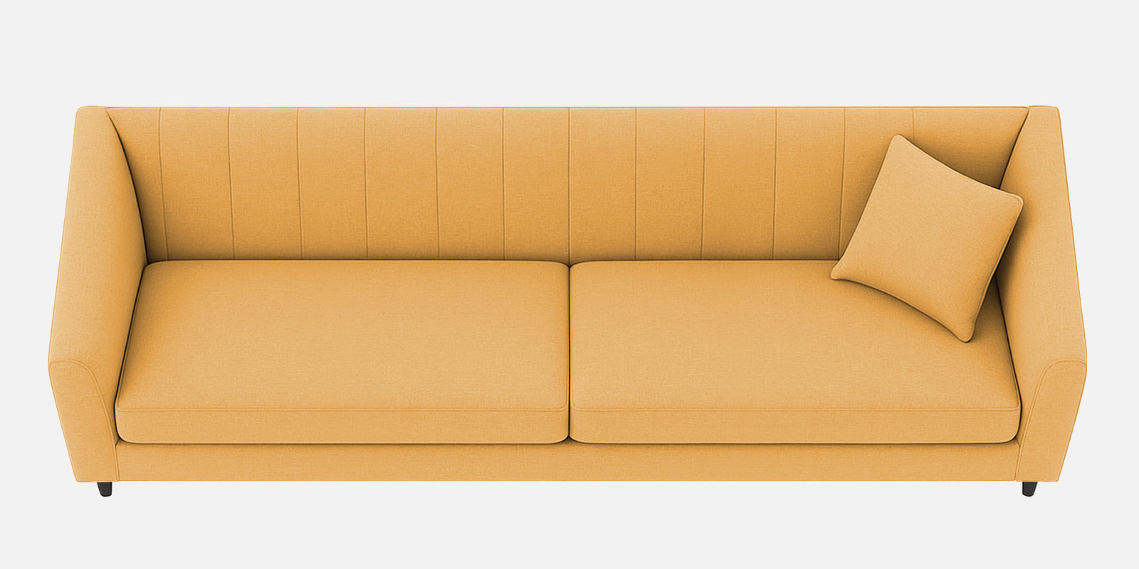 Polon Fabric 3 Seater Sofa In Corn Yellow Colour