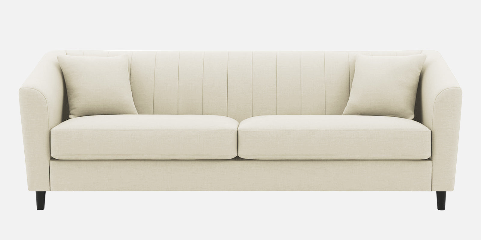 Polon Fabric 3 Seater Sofa In Maple Cream Colour