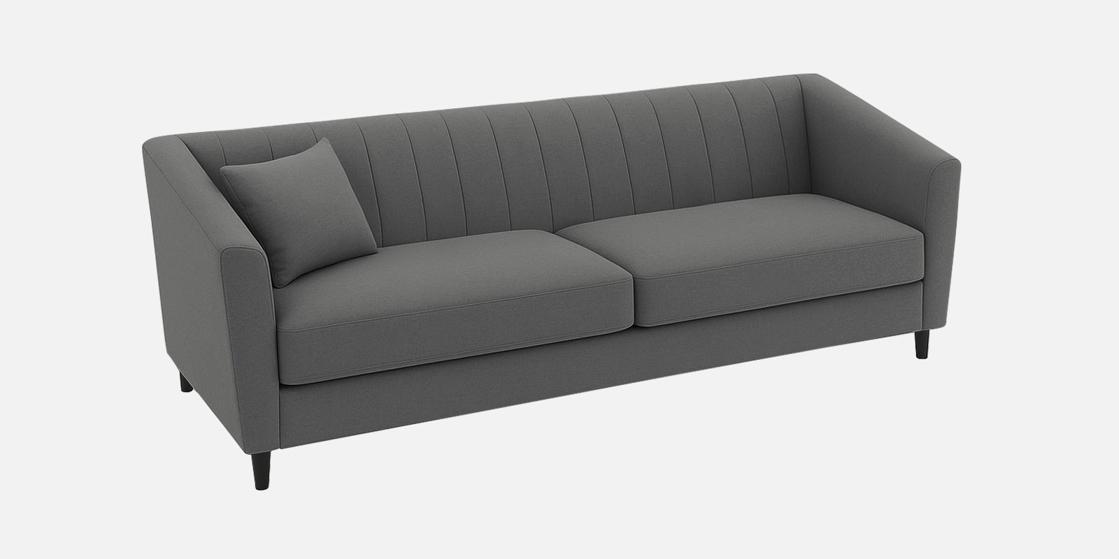 Polon Fabric 3 Seater Sofa In Stone Grey Colour