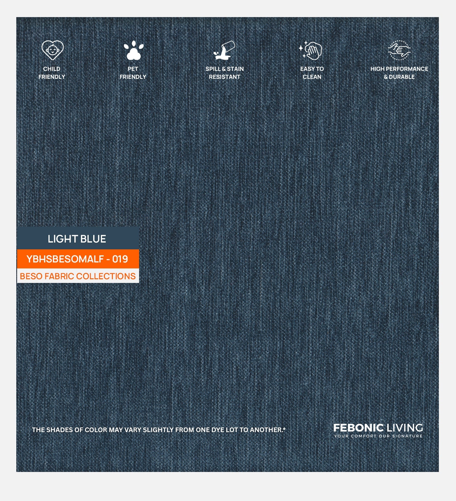 Polycotton Beso Fabric Light Blue 019 Code