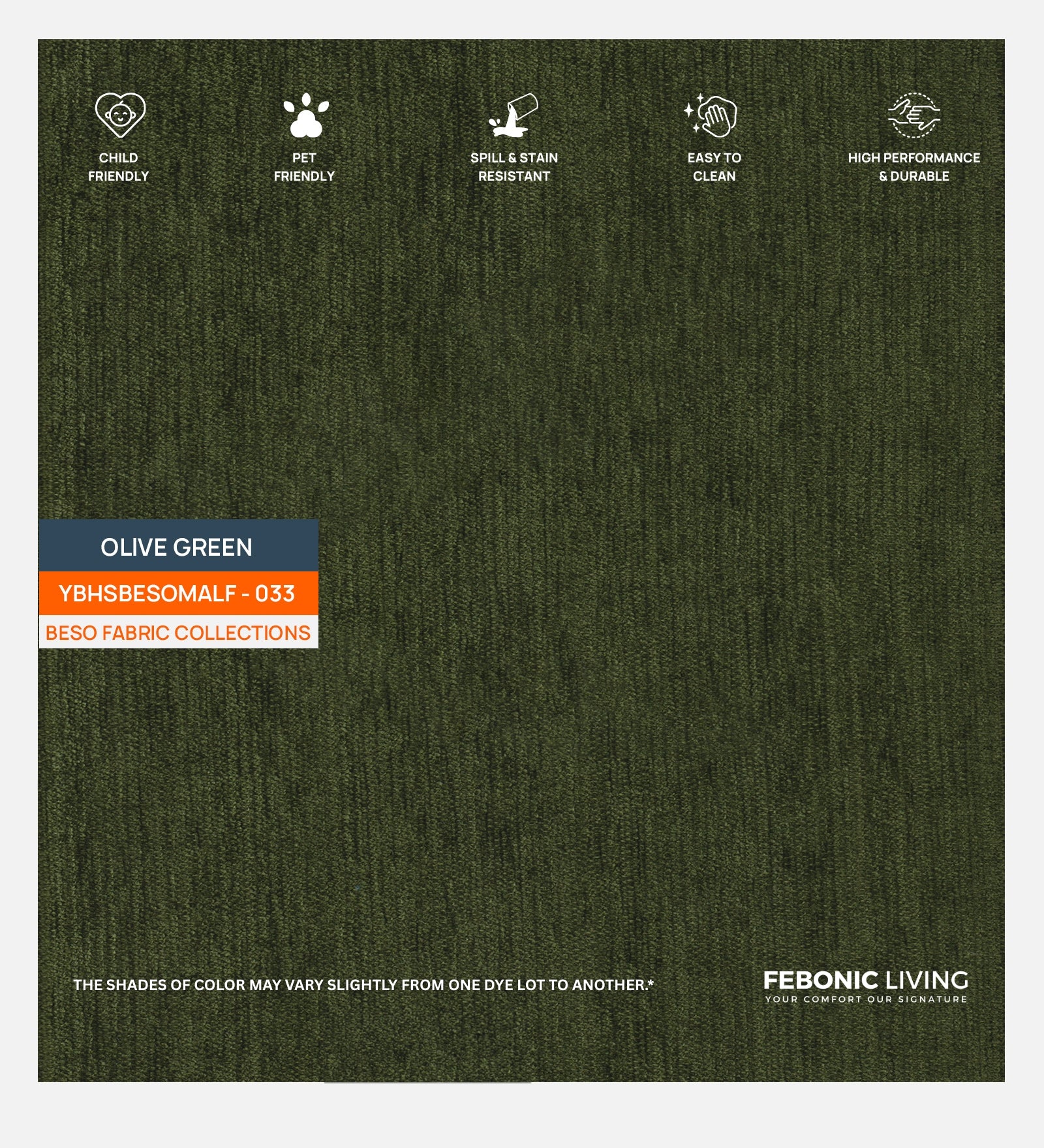 Polycotton Beso Fabric Olive Green 033 Code