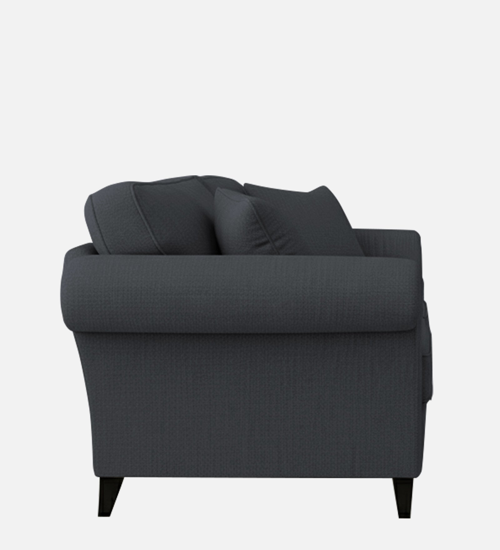 Rana Fabric 1 Seater Sofa In Charcoal Grey Colour - Febonic Living