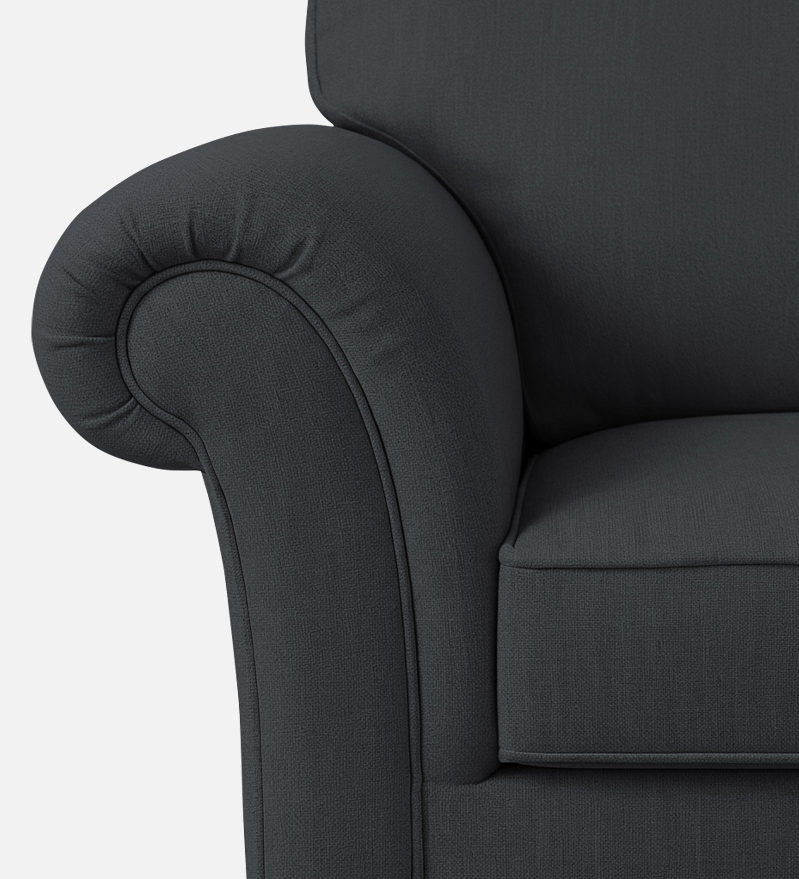 Rana Fabric 1 Seater Sofa In Charcoal Grey Colour - Febonic Living