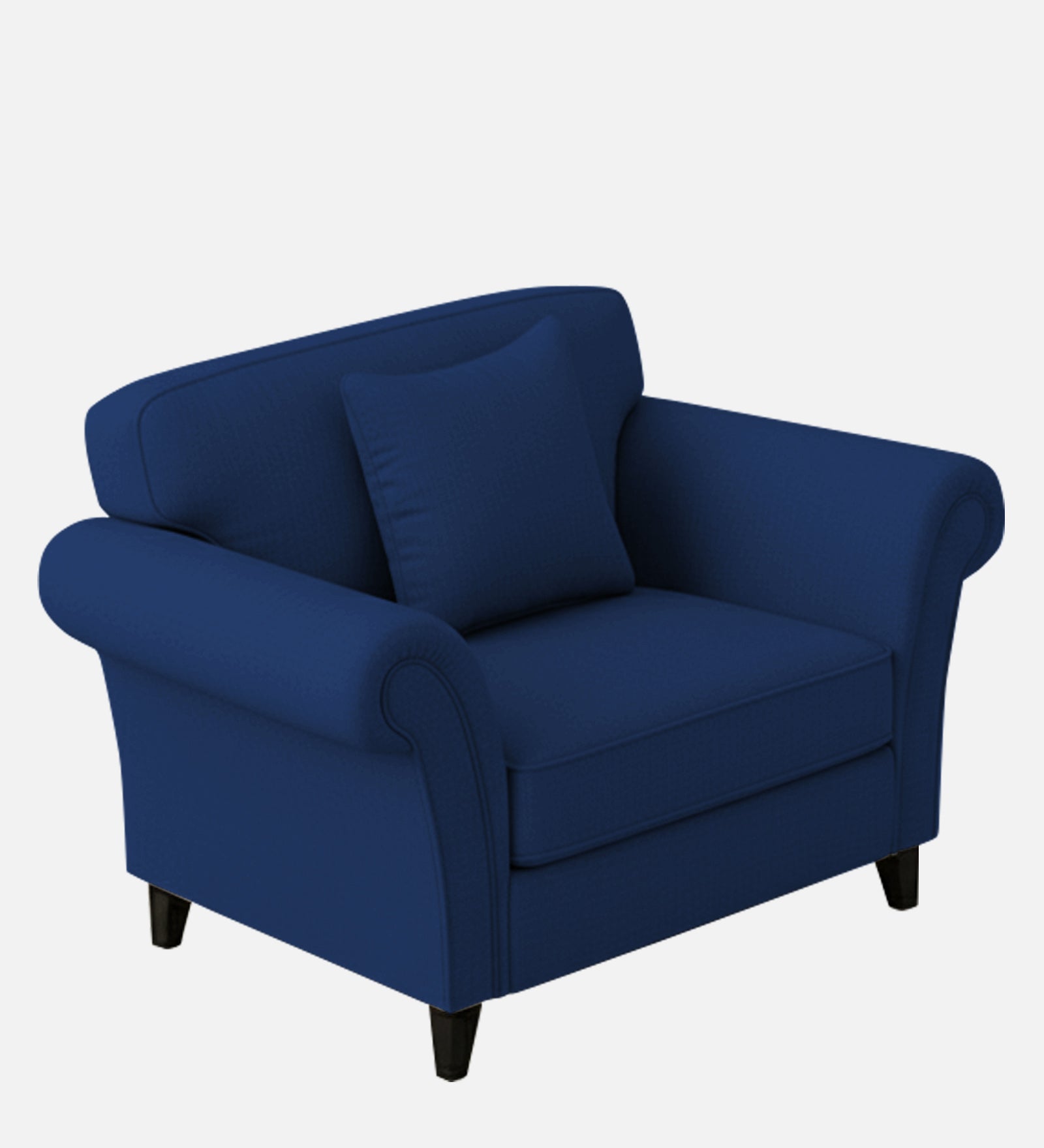 Rana Fabric 1 Seater Sofa In Royal Blue Colour - Febonic Living