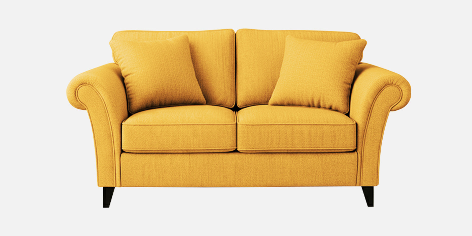 Rana Fabric 2 Seater Sofa In Bold Yellow Colour