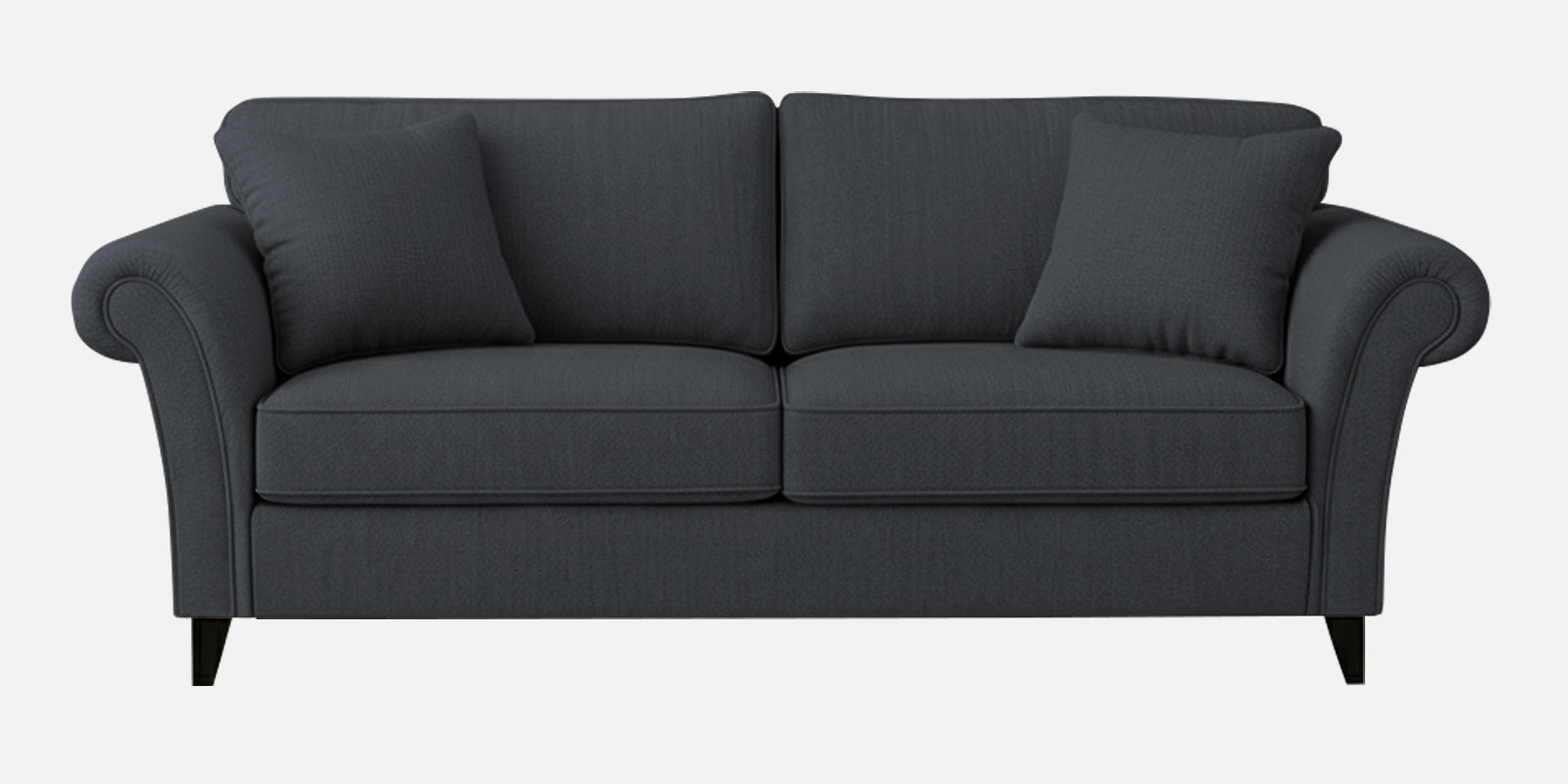 Rana Fabric 3 Seater Sofa In Charcoal Grey Colour