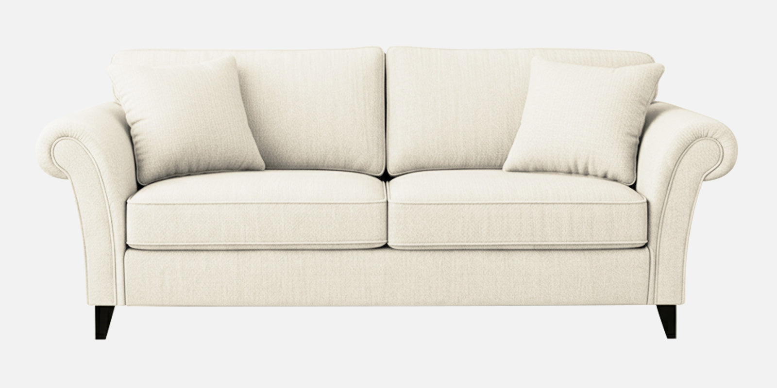 Rana Fabric 3 Seater Sofa In Ivory Cream Colour - Febonic Living