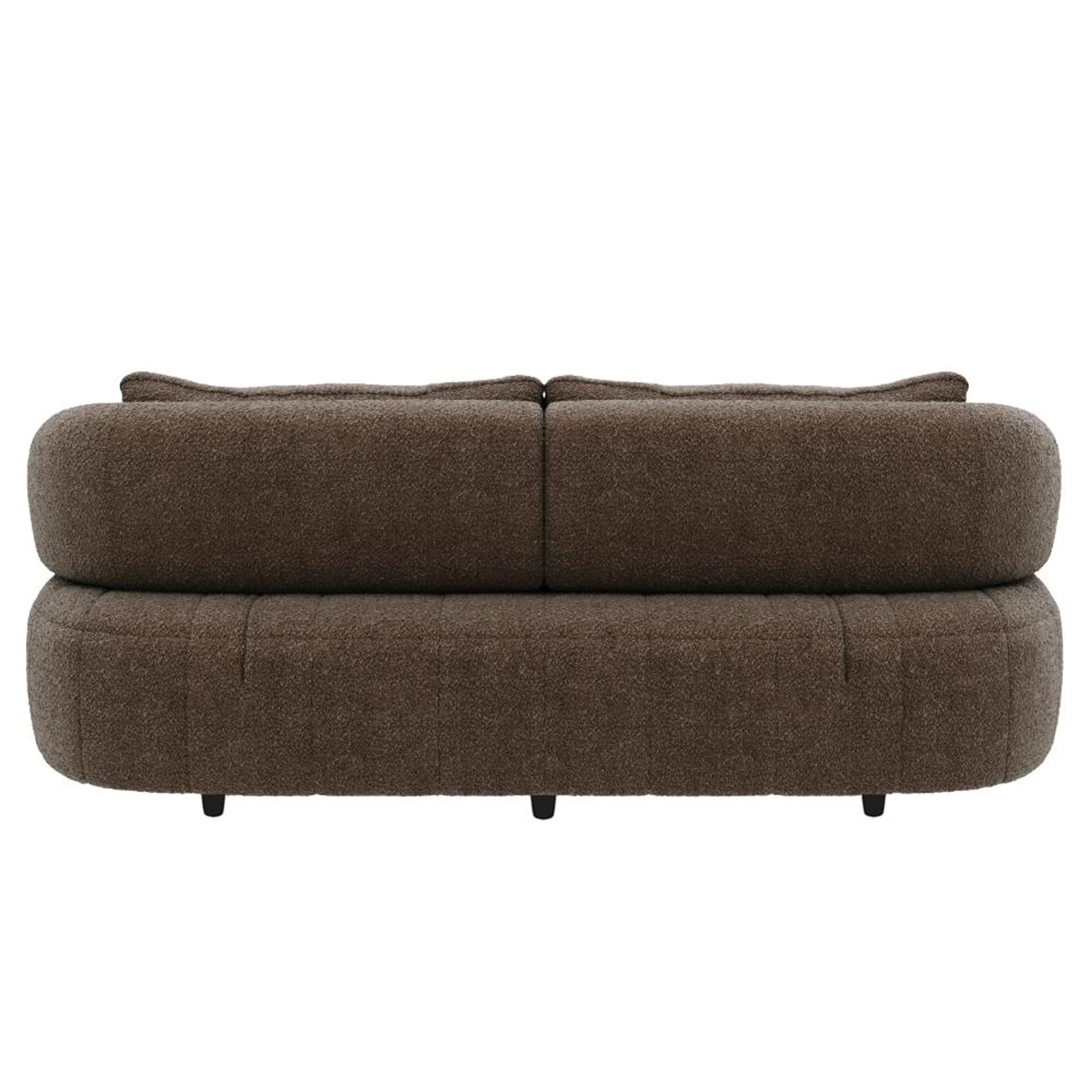 Rivo Boucle 3 Seater Sofa In Truffle Brown Colour - Febonic Living