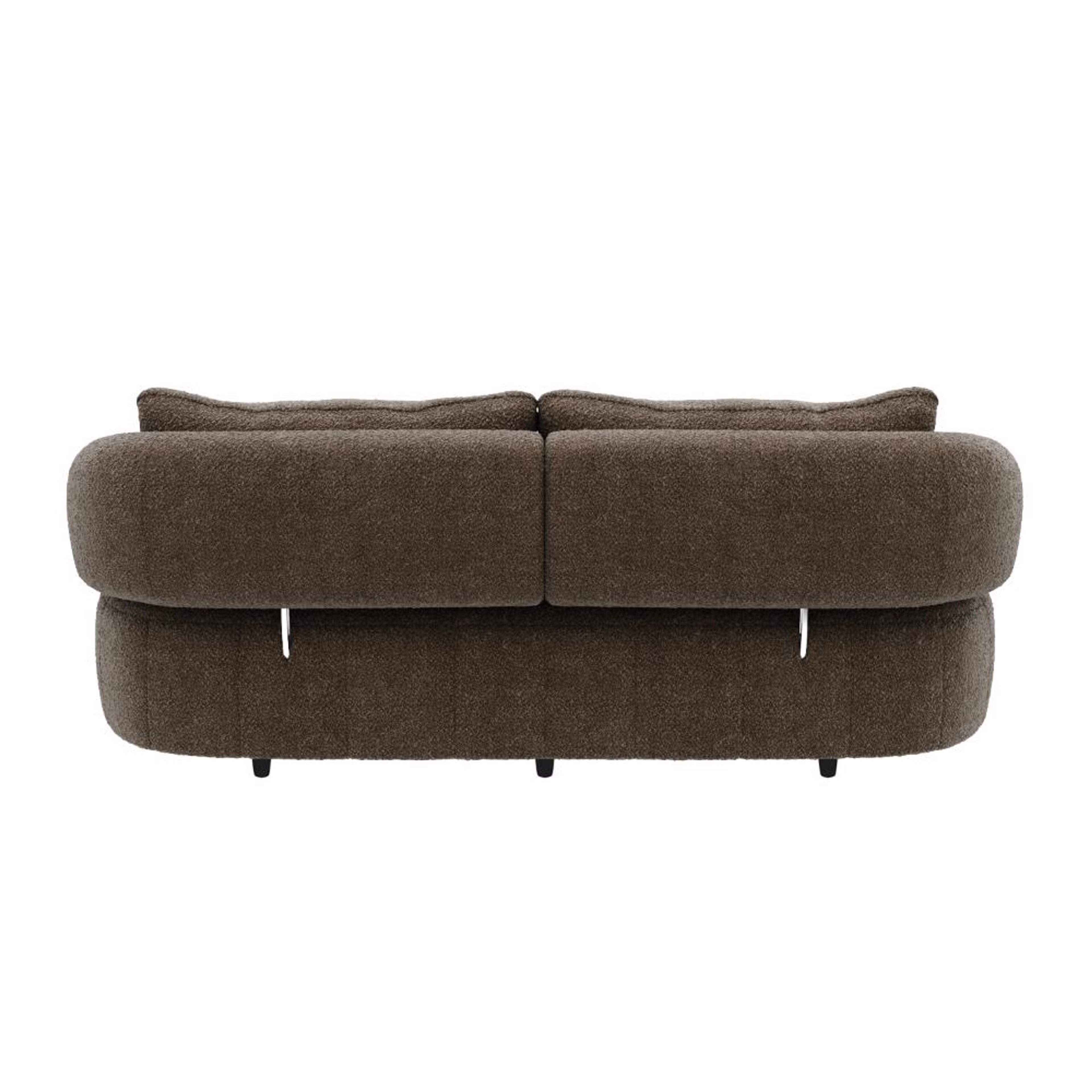 Rivo Boucle 3 Seater Sofa In Truffle Brown Colour - Febonic Living